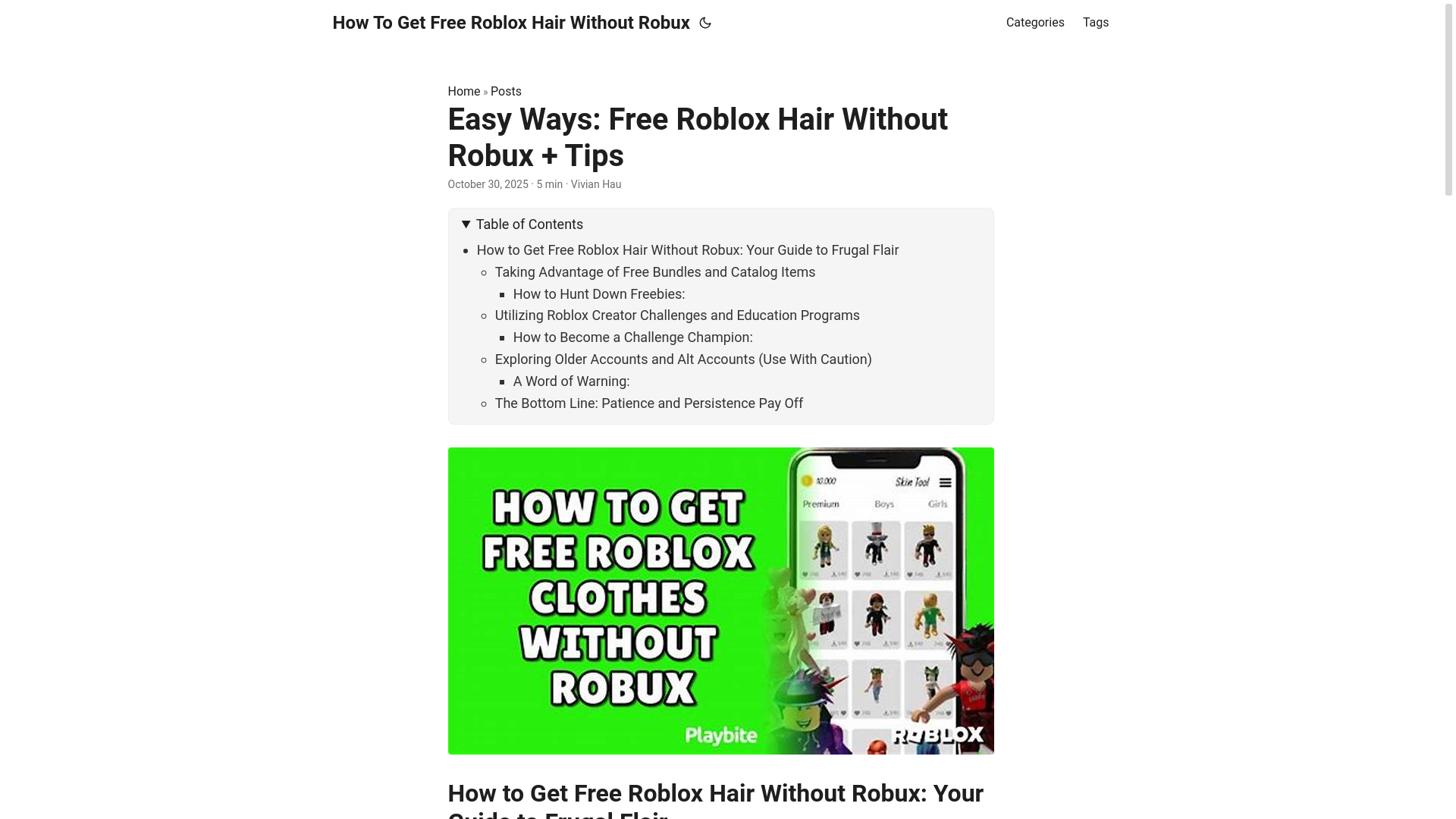 website screenshot of https://how-to-get-free-roblox-hair-without-robux.pages.dev/