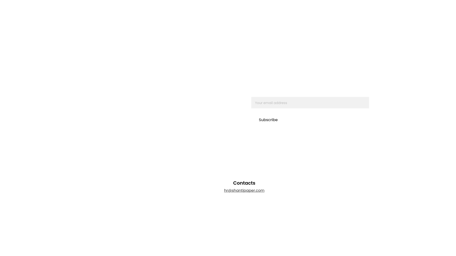 website screenshot of https://shantipaper.com/