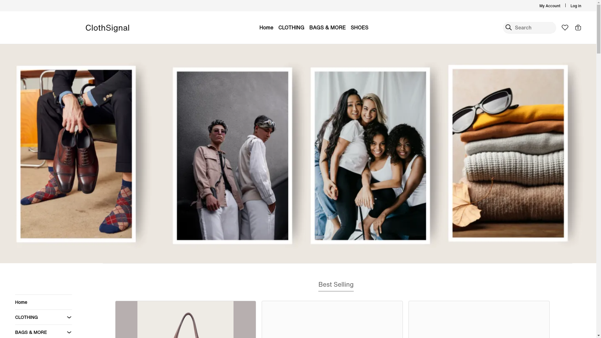 website screenshot of https://clothsignal.shop/