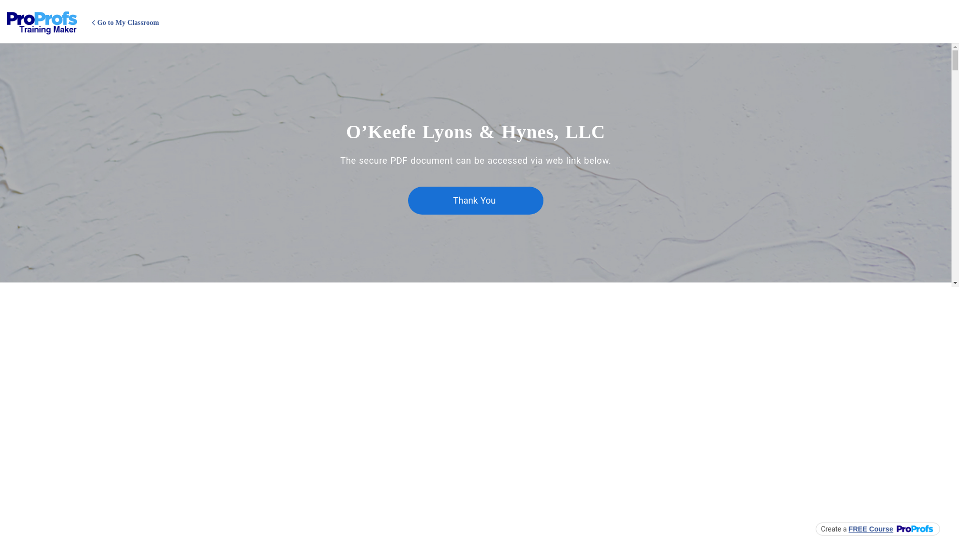 website screenshot of https://www.proprofs.com/training/course/?title=tarpon-blue-insurance-advisors-llc_6894ec10bce18