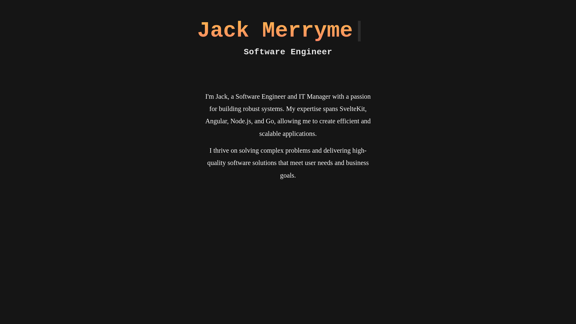 website screenshot of https://jmerro.com/