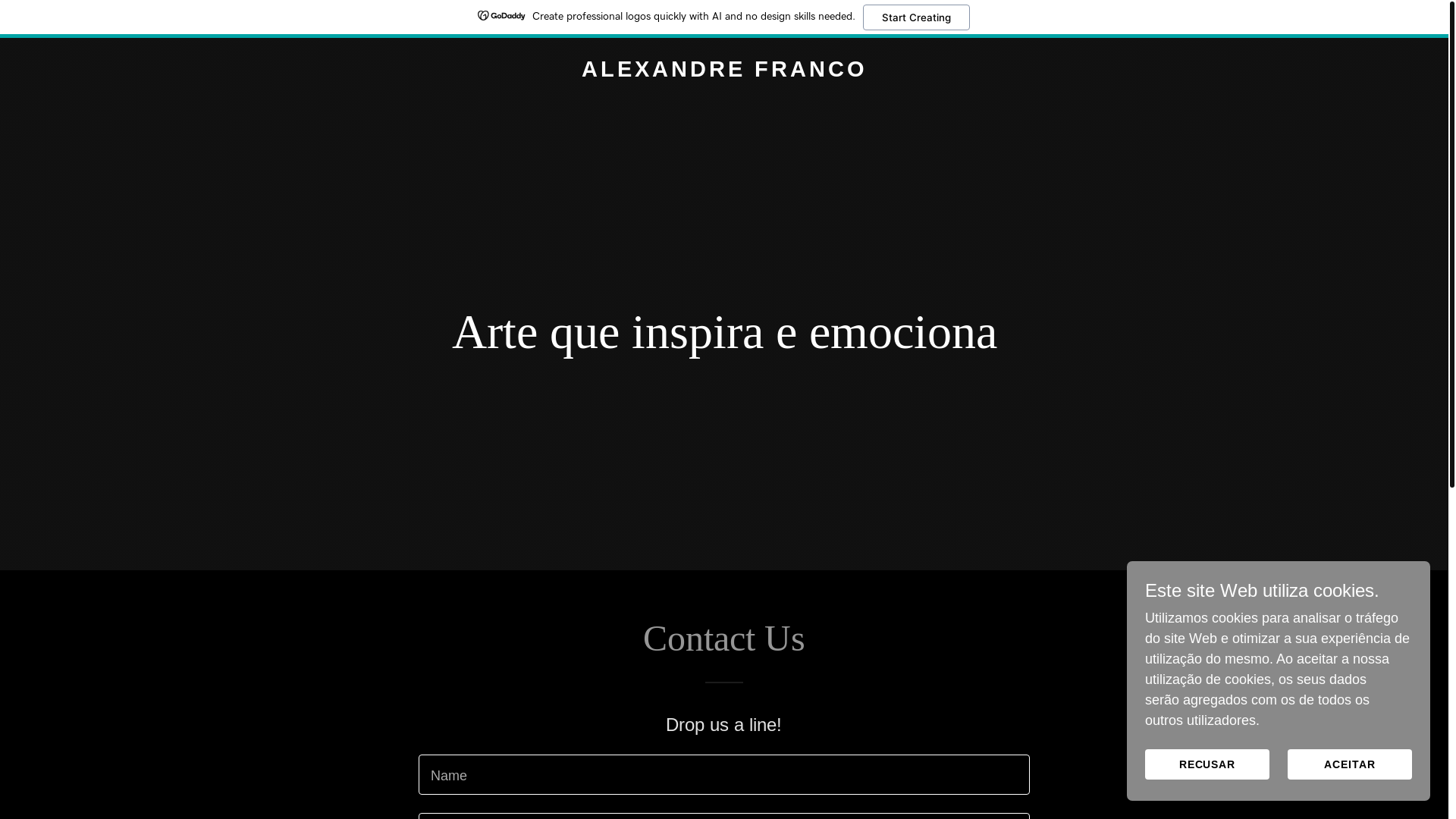 website screenshot of https://alexandrefranco.eu/