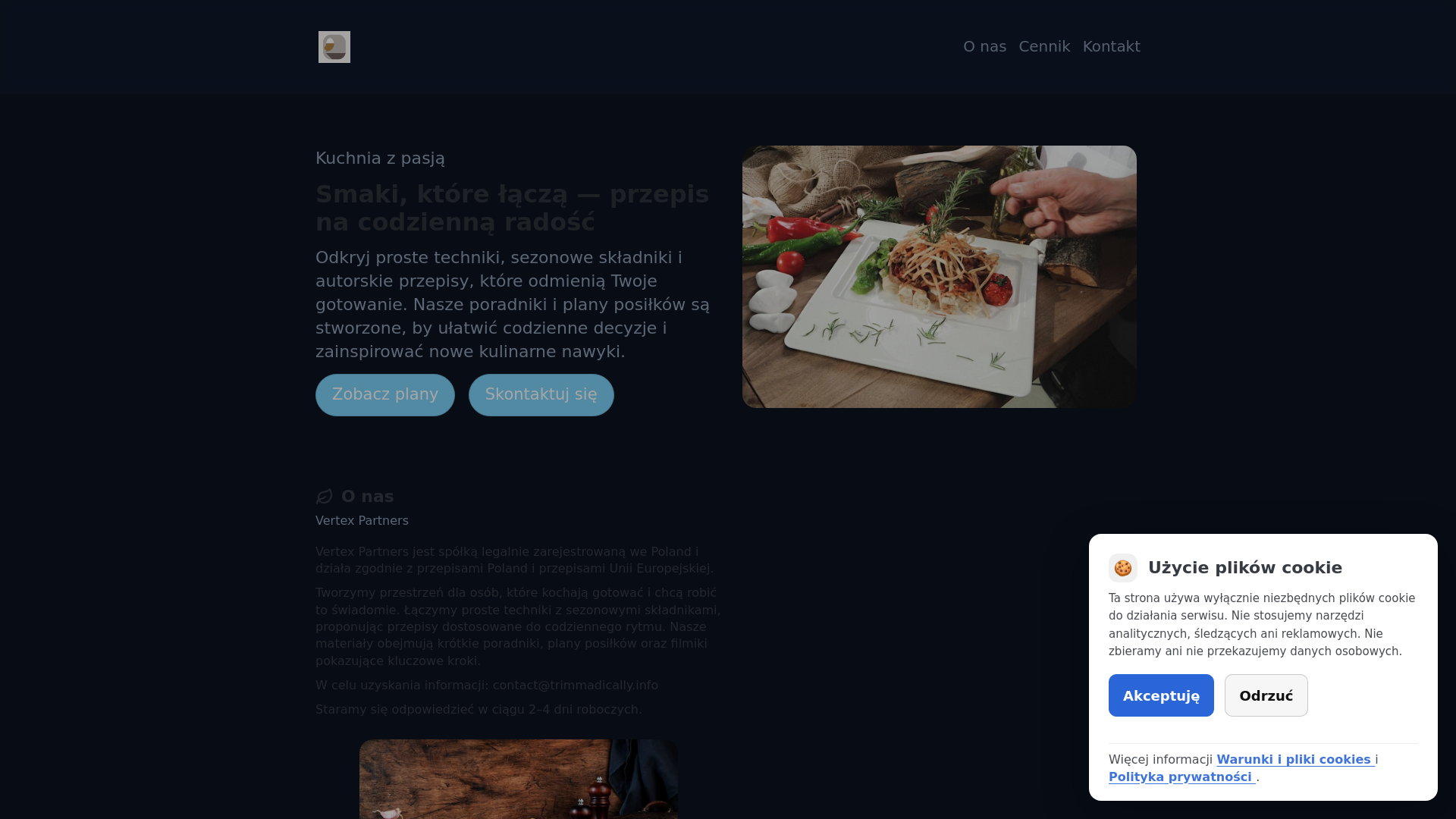 website screenshot of https://trimmadically.info/
