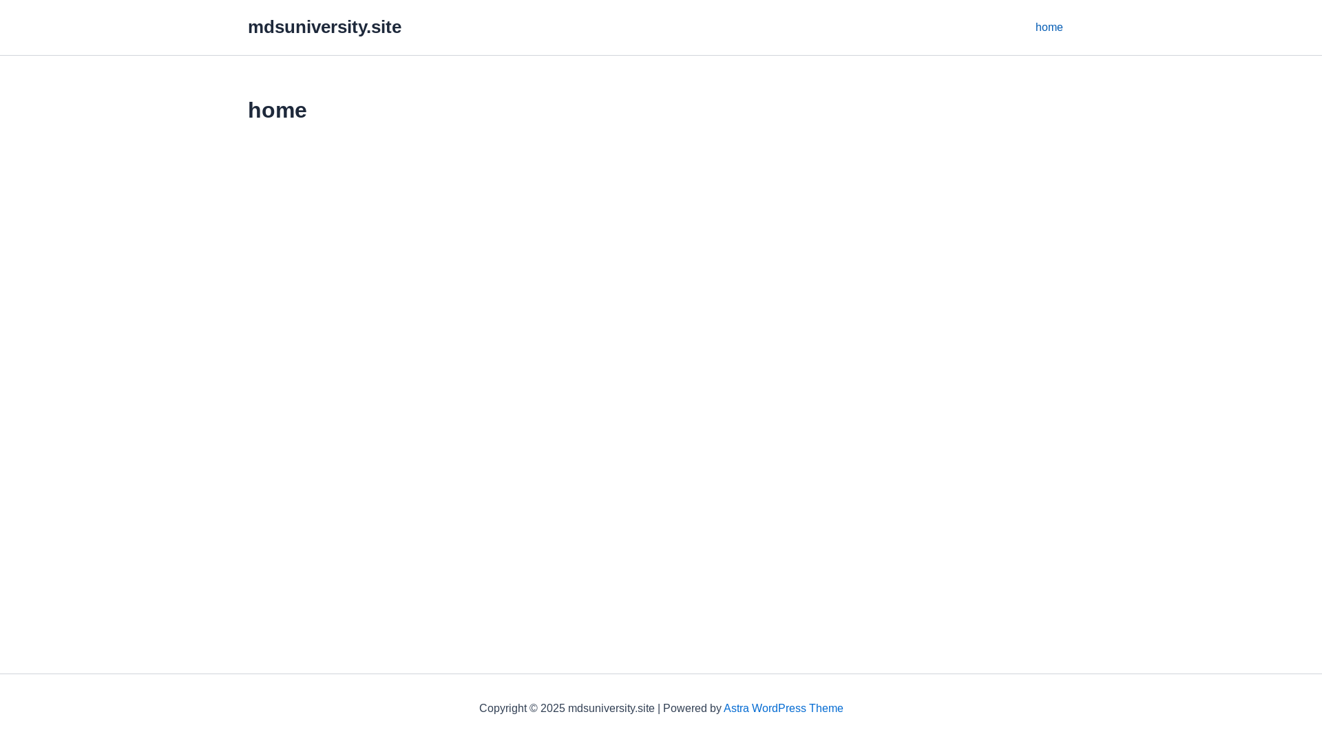website screenshot of https://mdsuniversity.site/