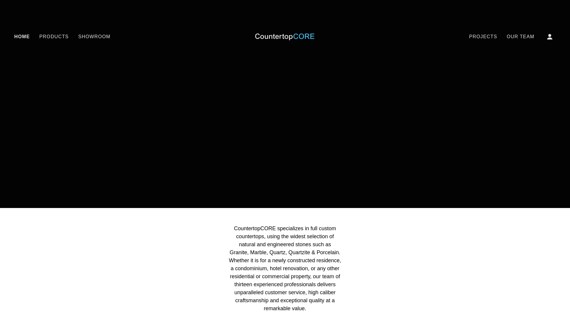 website screenshot of https://countertopcore.com