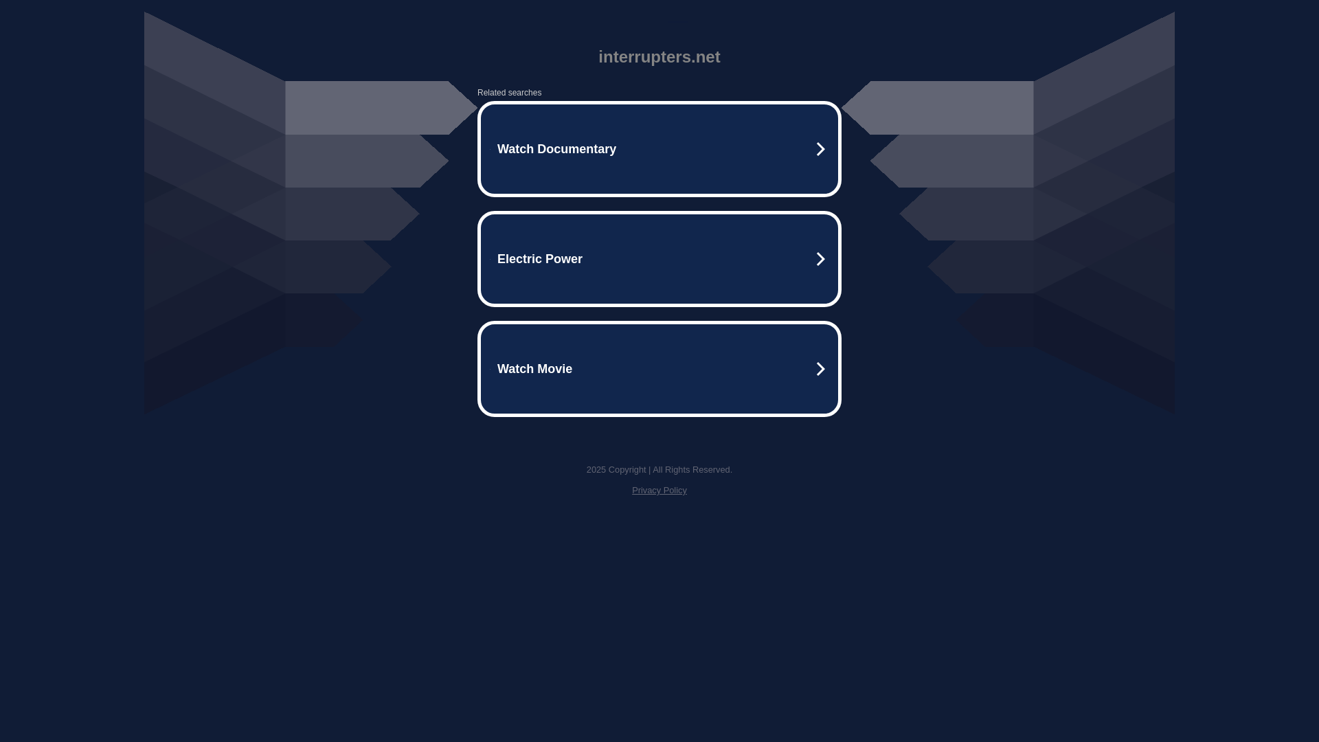 website screenshot of https://interrupters.net/