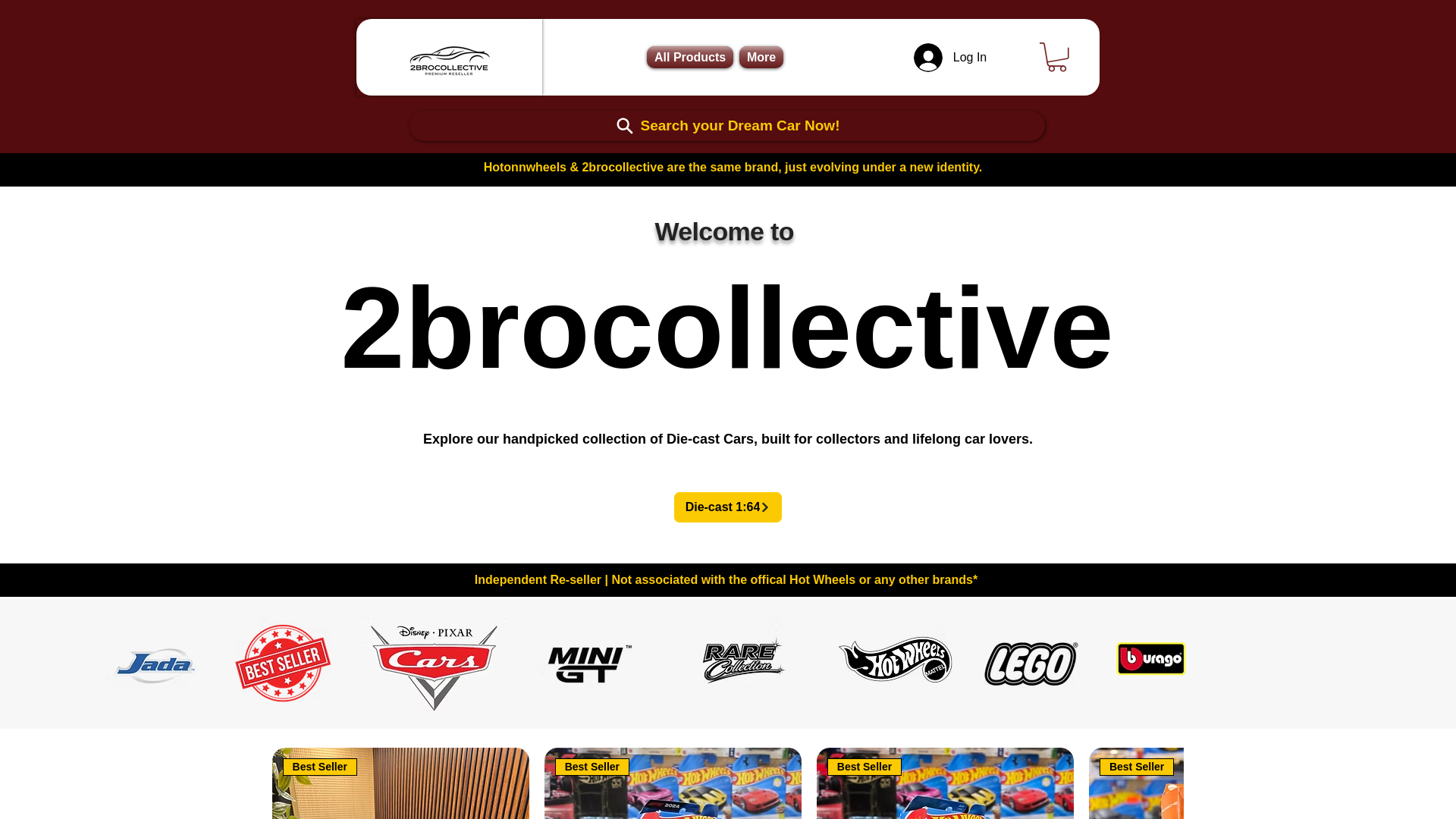 website screenshot of https://2brocollective.com