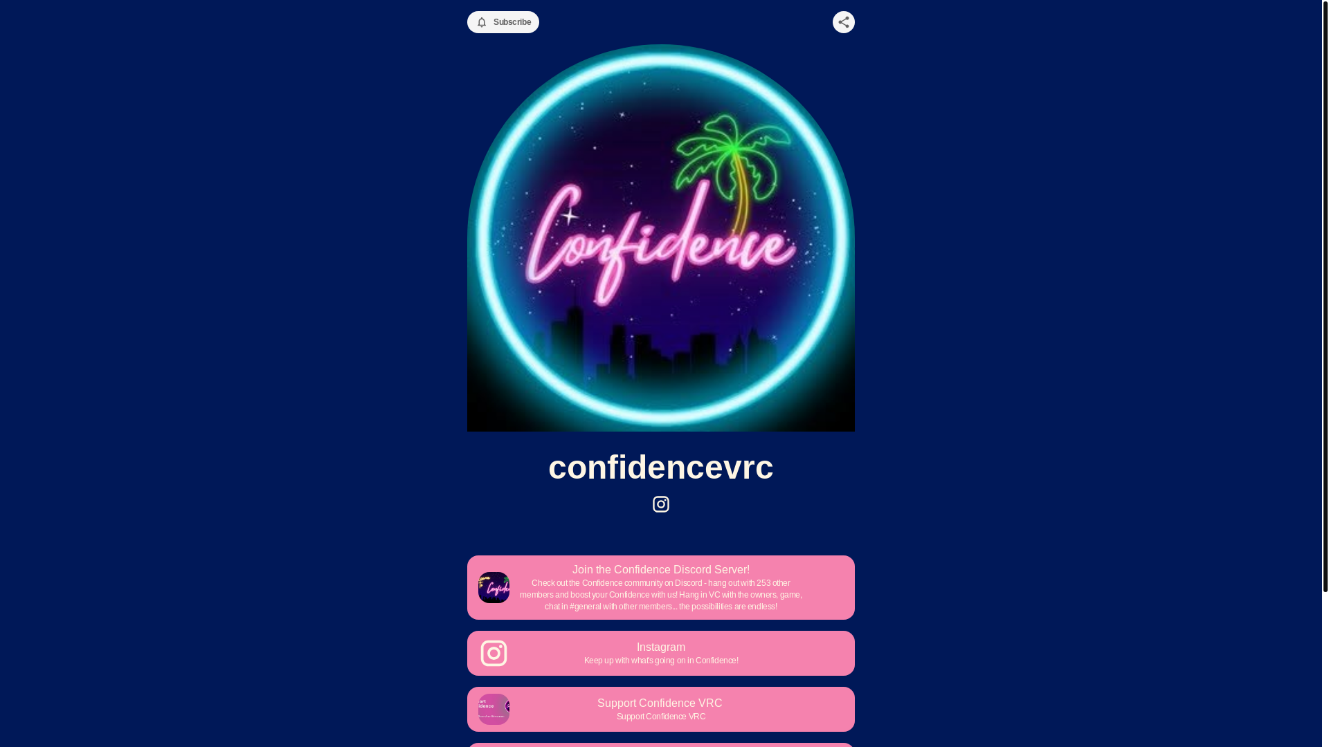 website screenshot of https://confidencevrc.com/