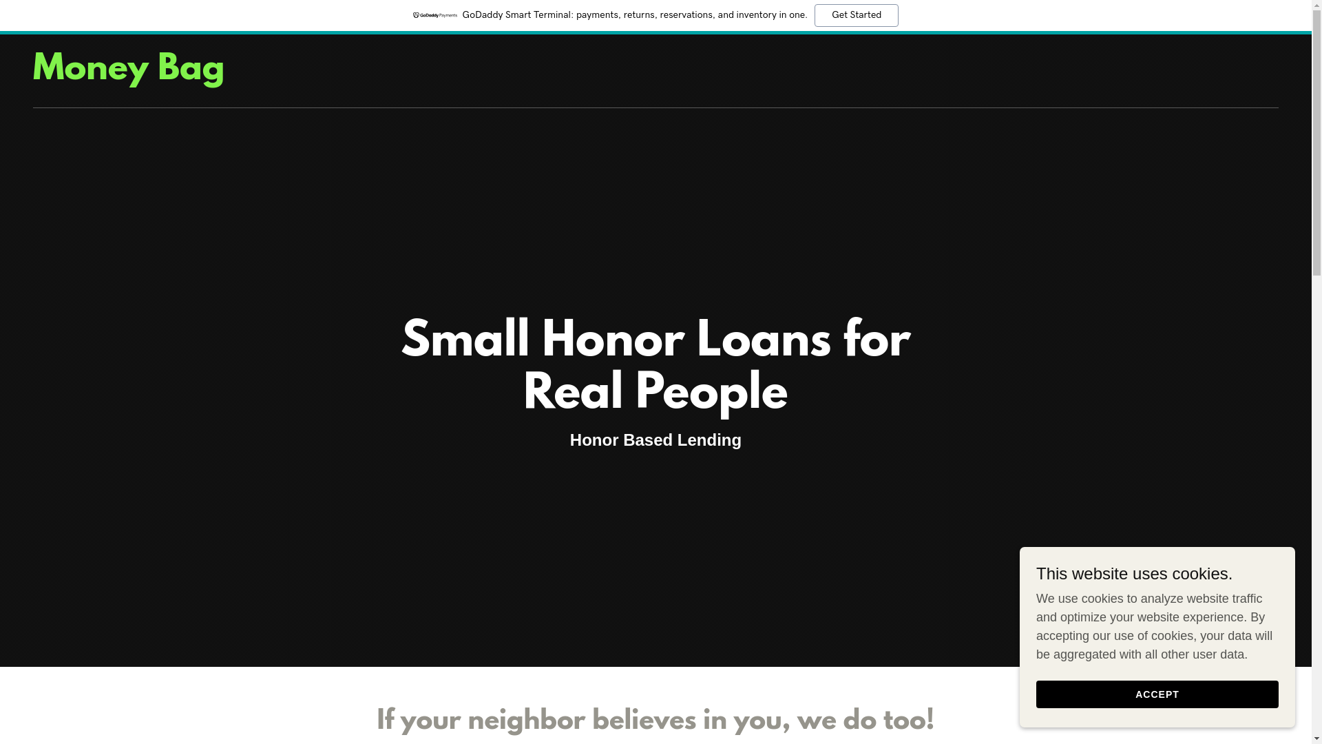 website screenshot of https://moneybagloan.com/