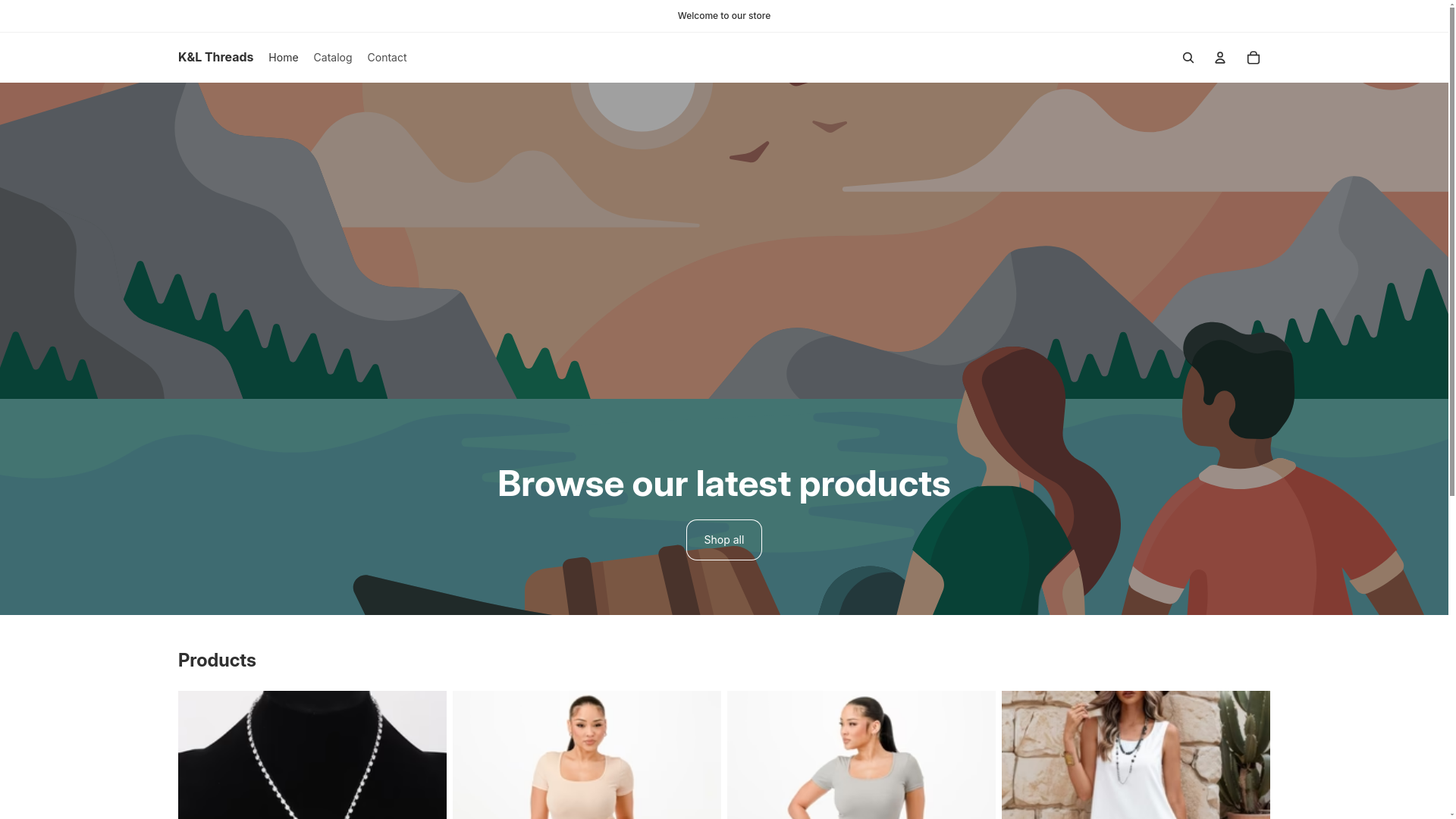 website screenshot of https://klkraftzthreads.com/