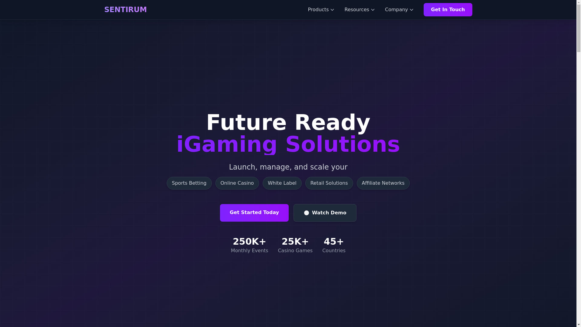 website screenshot of https://sentirum-site.pages.dev/