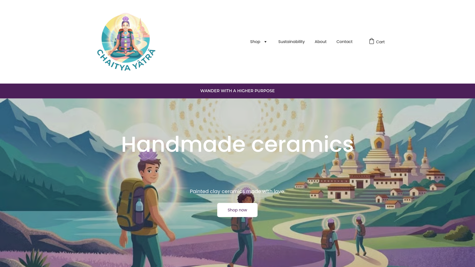 website screenshot of https://chaityayatra.com/