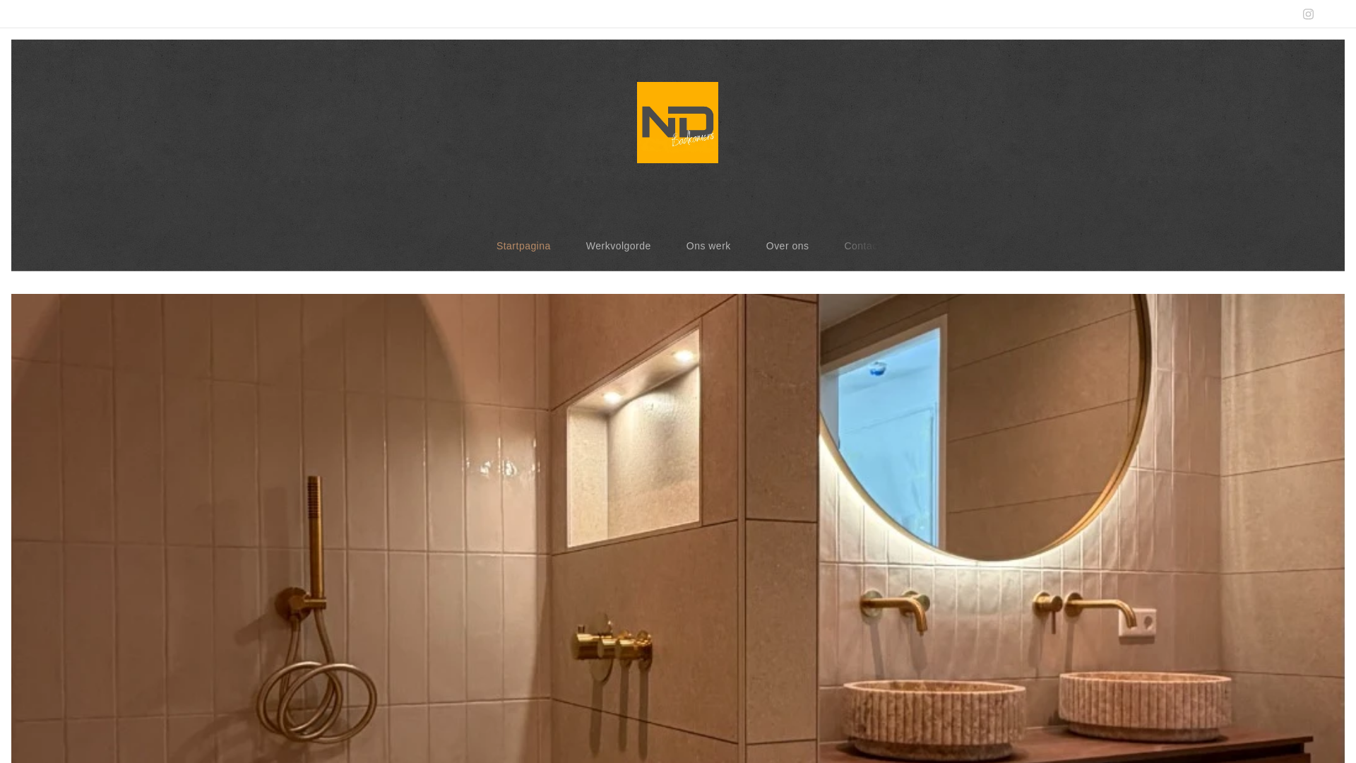website screenshot of https://ndbadkamers.nl/