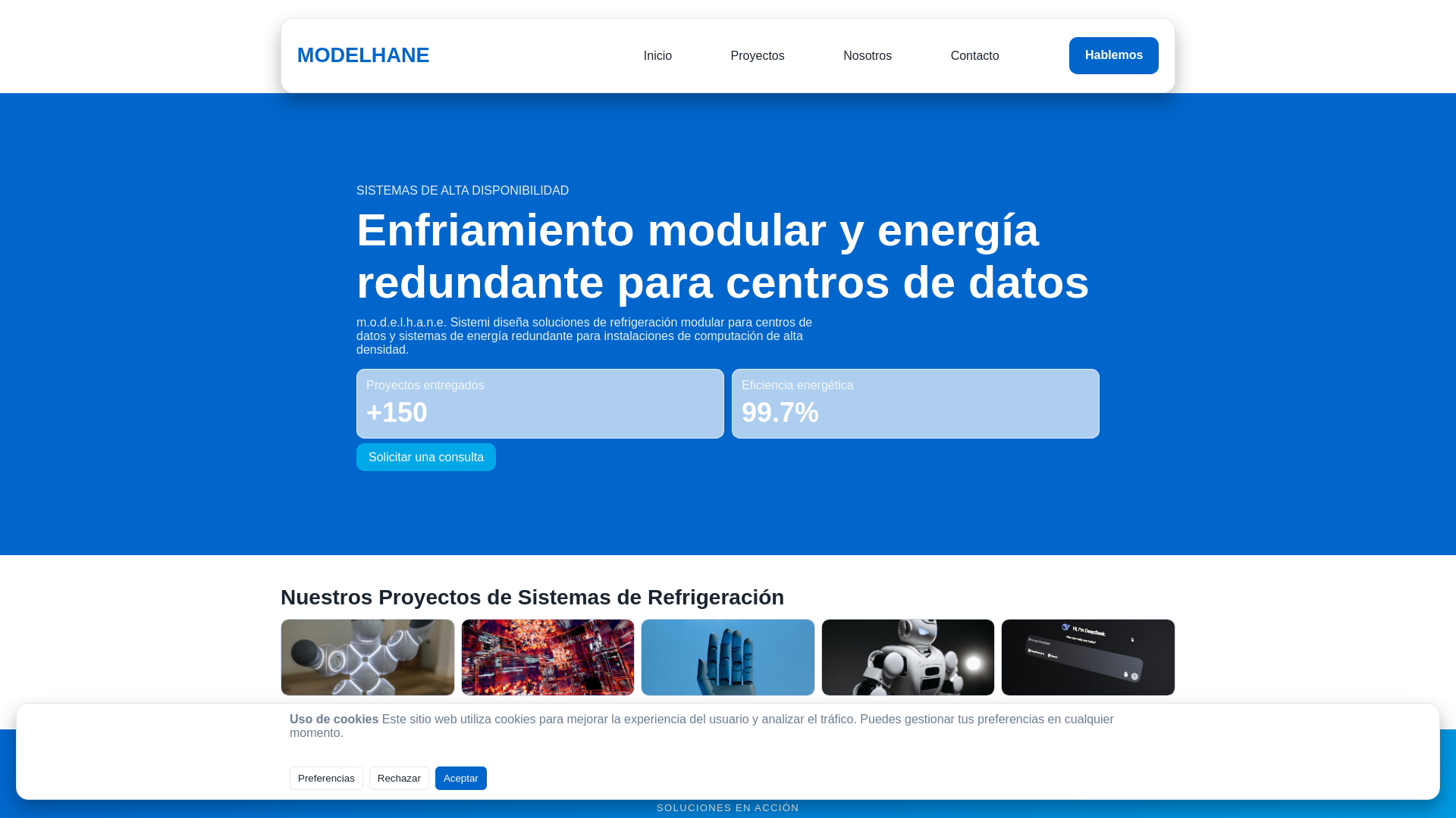 website screenshot of https://modelhanesistemi.com