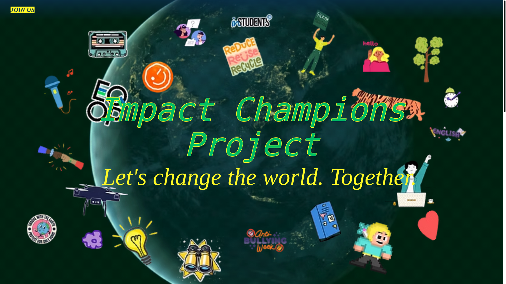 website screenshot of https://impactchamps.org/