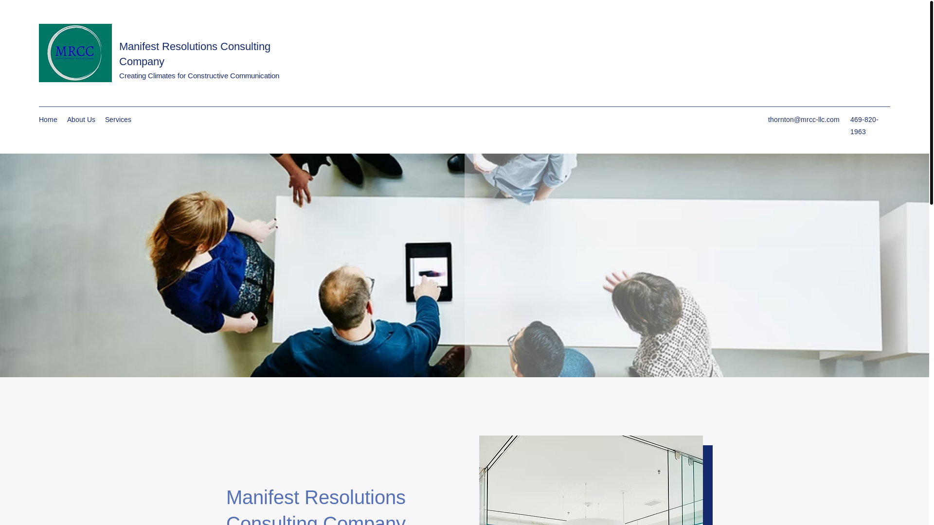 website screenshot of https://manifestresolutions.com/