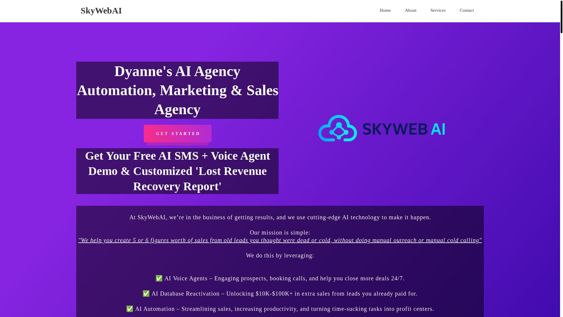website screenshot of https://dpaiagency.com/