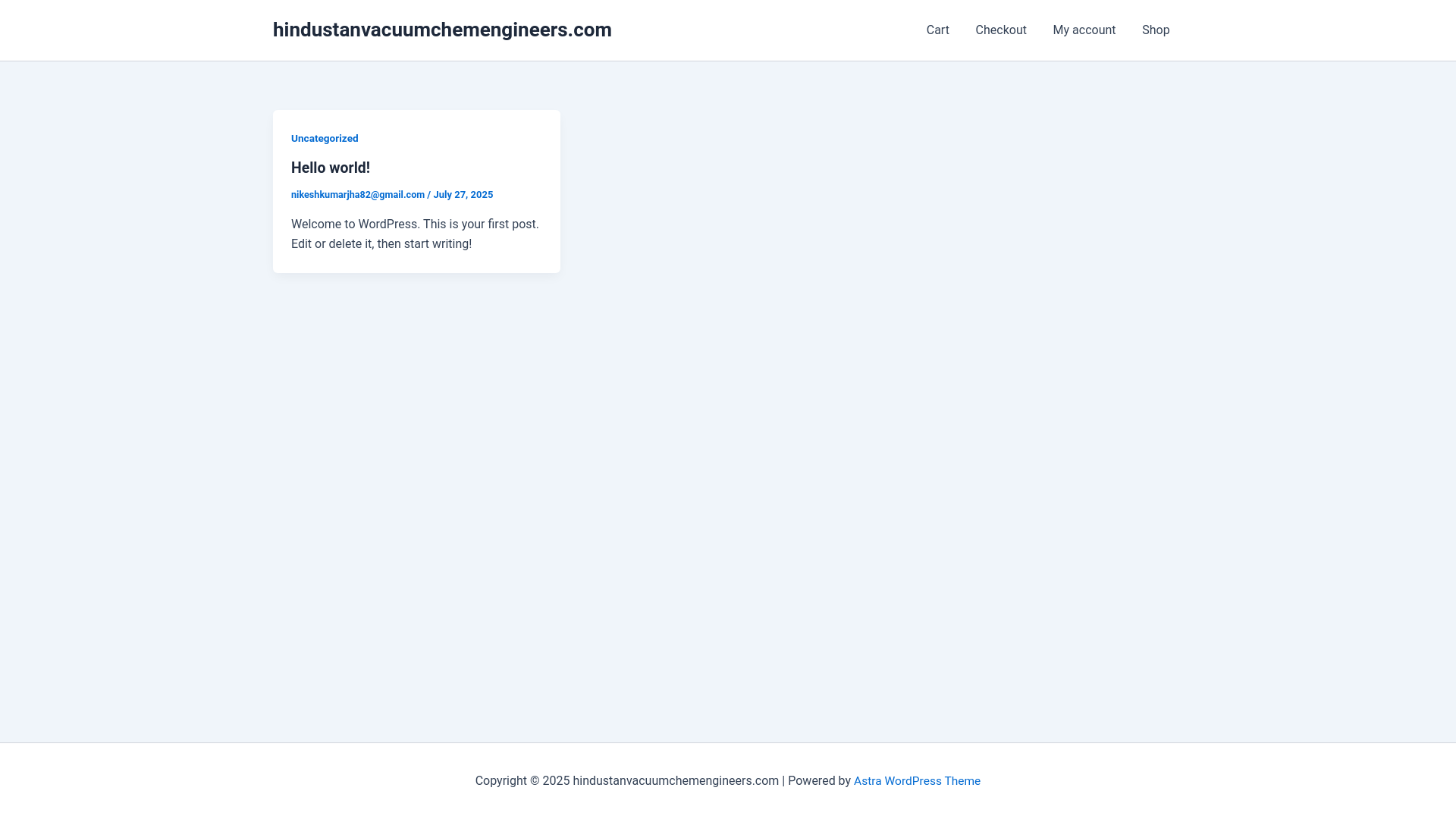 website screenshot of https://hindustanvacuumchemengineers.com/