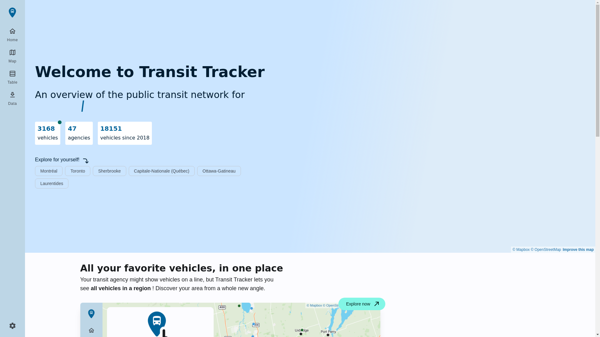 website screenshot of https://transittracker.pages.dev/