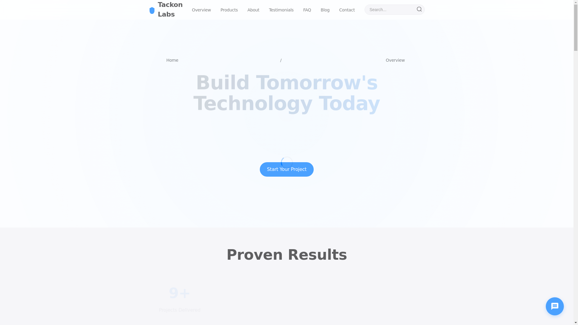 website screenshot of https://tackonlabs.com/