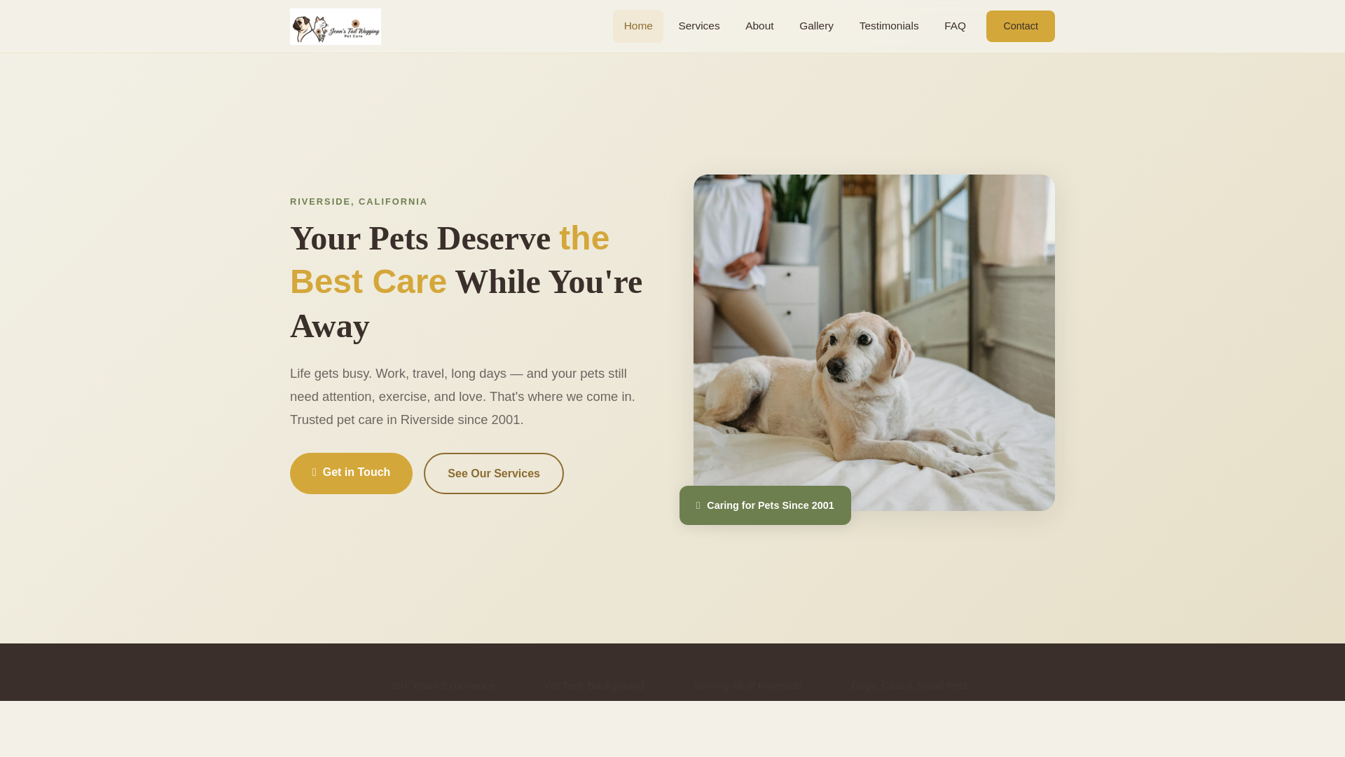 website screenshot of https://jennstailwaggingpetcare.com/