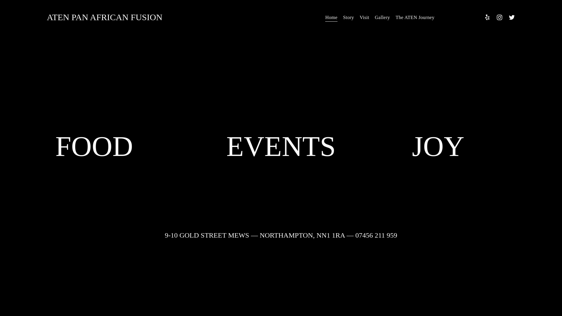 website screenshot of https://atenpanafricanfusion.com