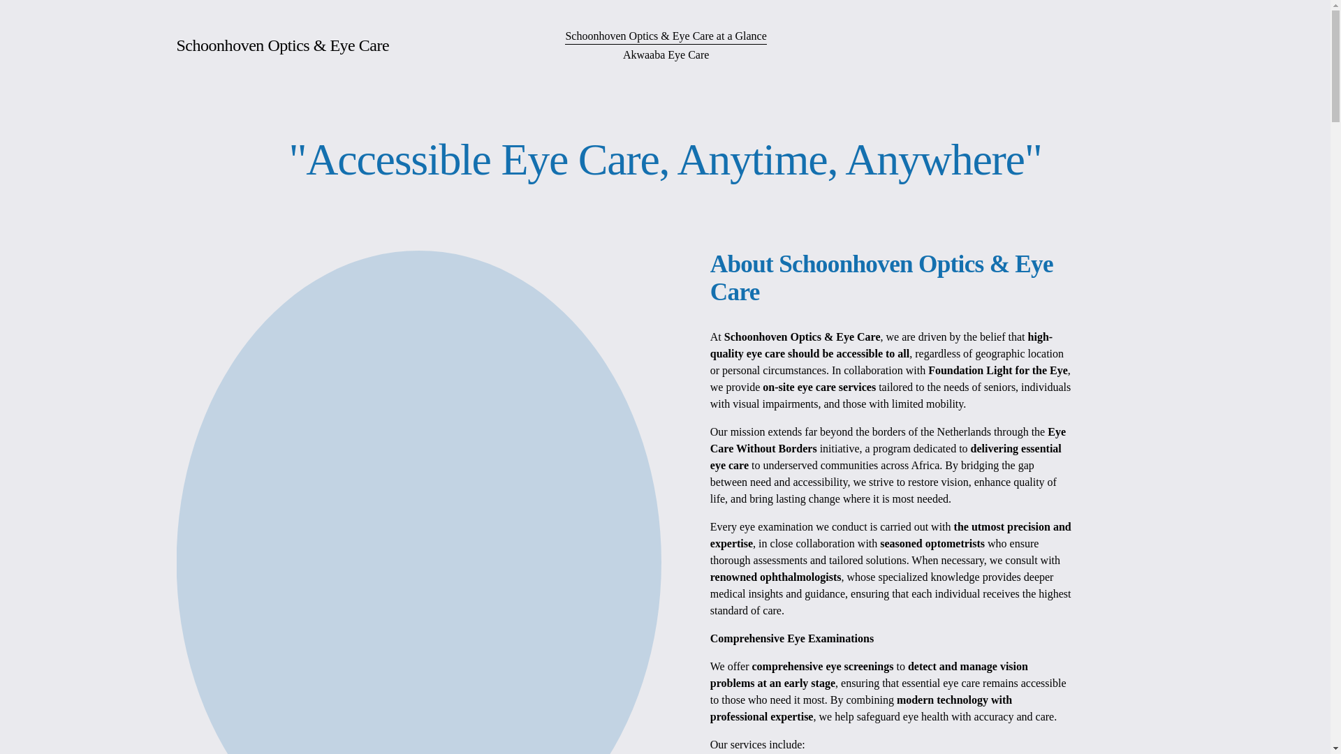 website screenshot of https://schoonhoveneyecare.com/
