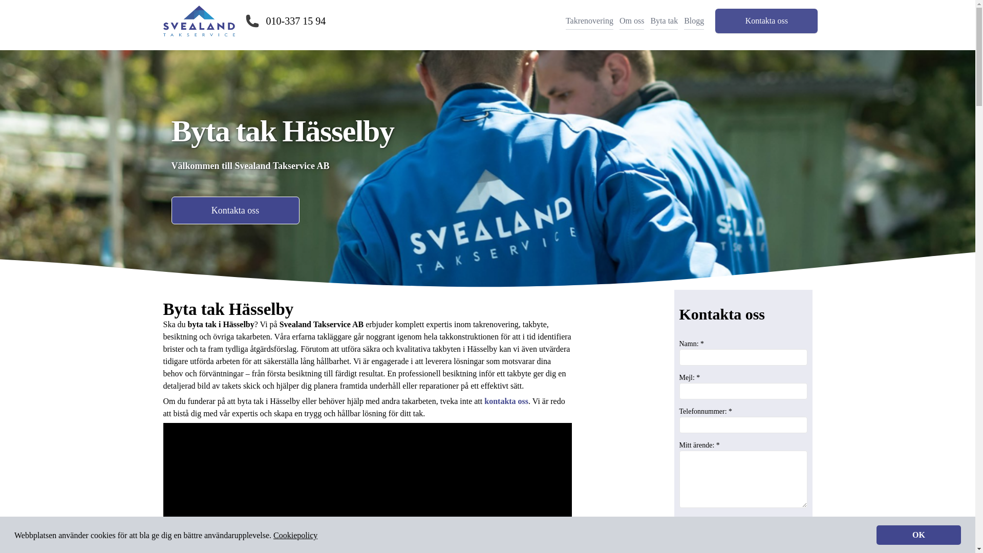 website screenshot of https://bytatakhasselby.se/