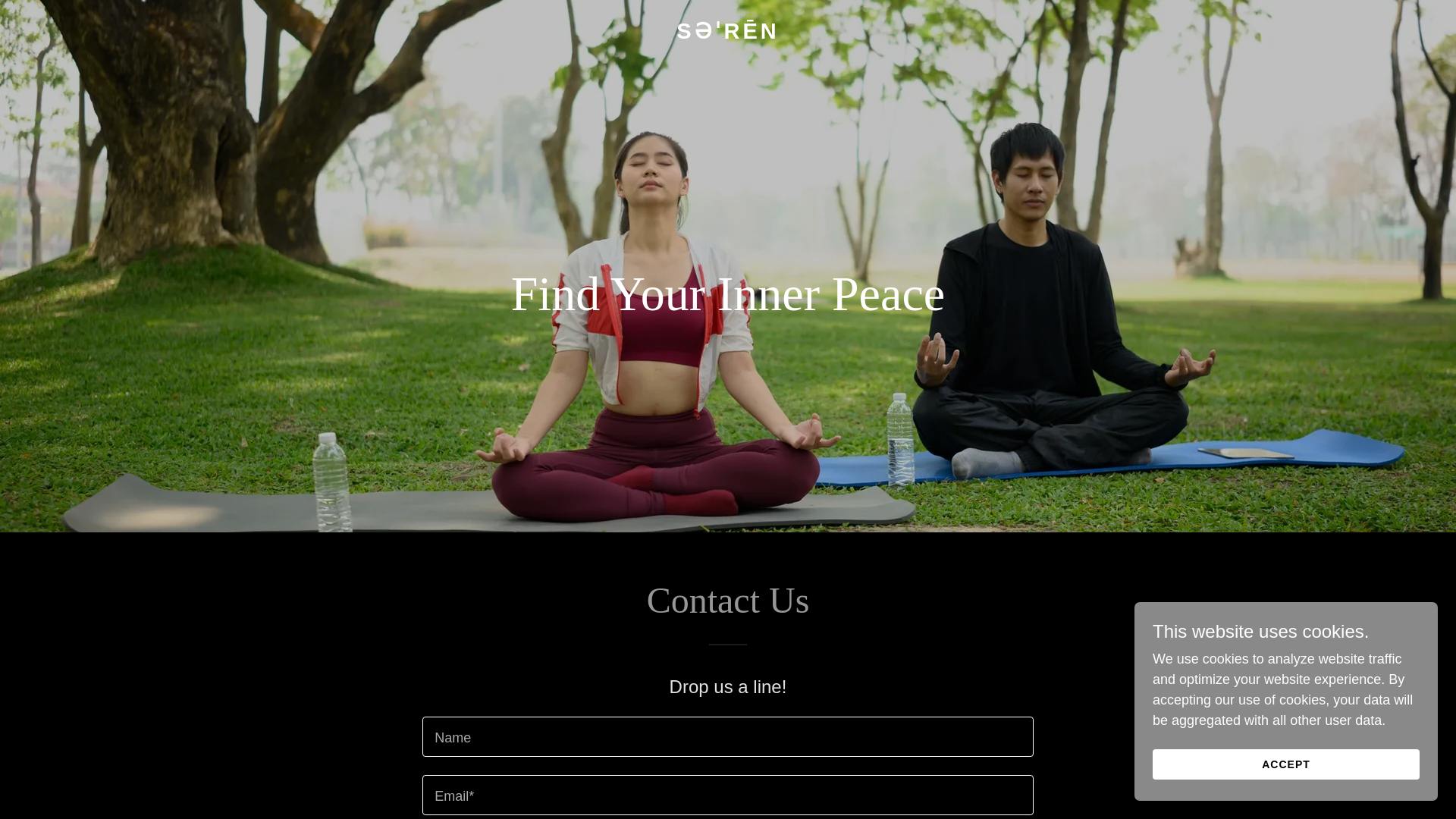 website screenshot of https://sereneinnerbalance.com/