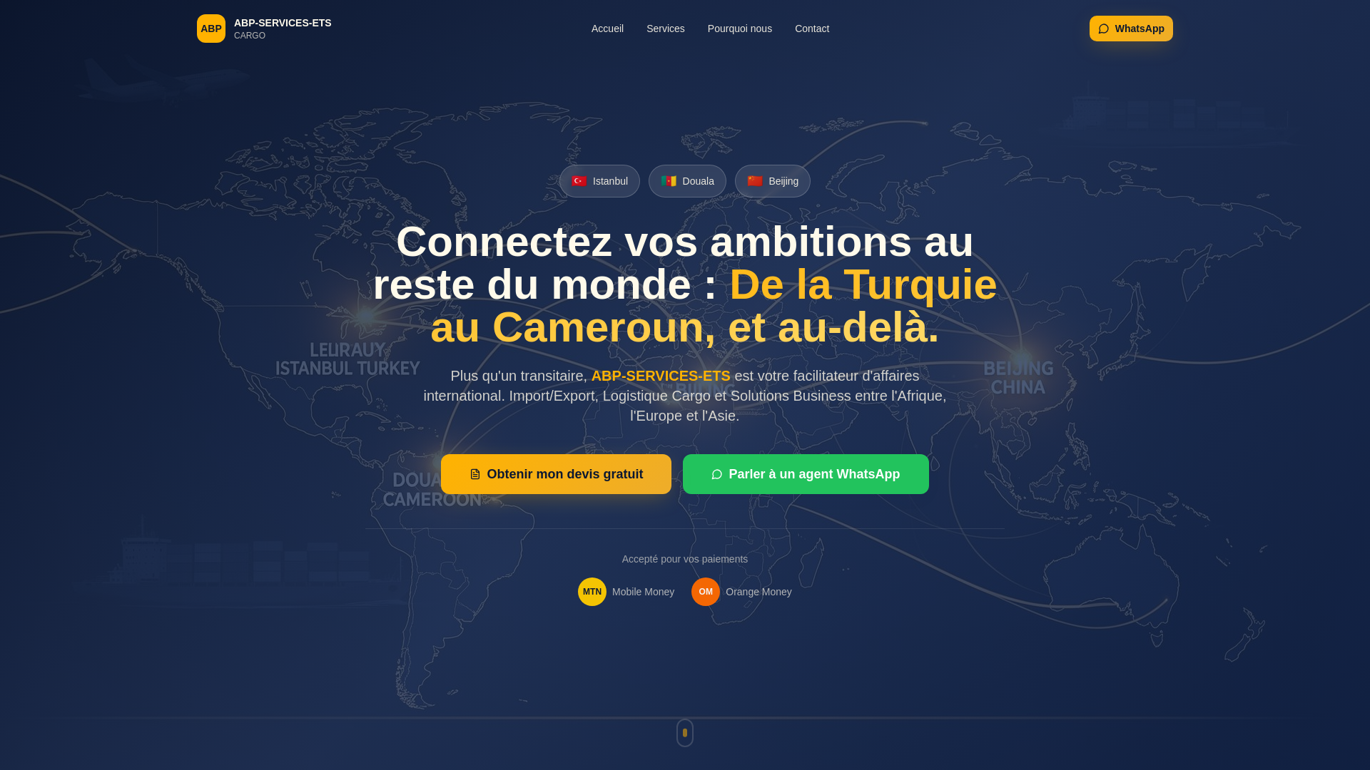 website screenshot of https://abp-services-ets.com/