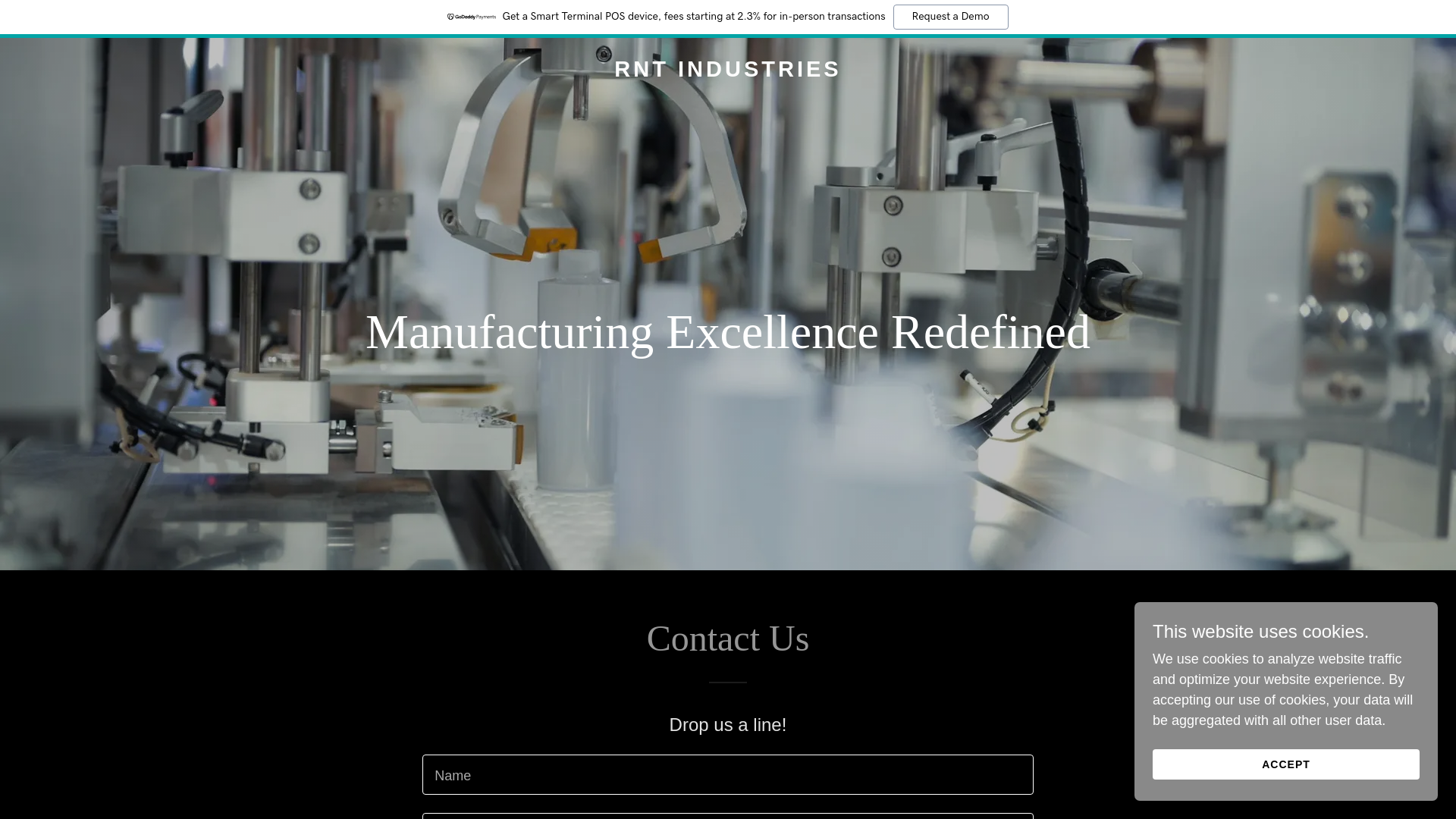 website screenshot of https://rntind.com/