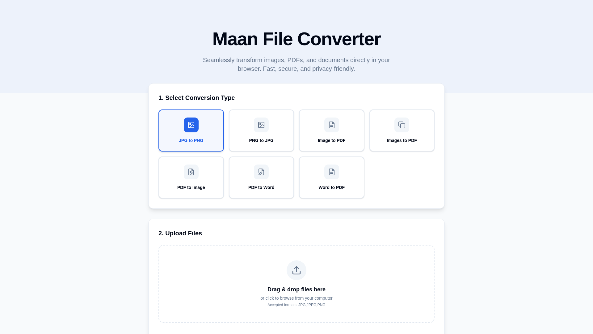 website screenshot of https://maanfileconverter.com/