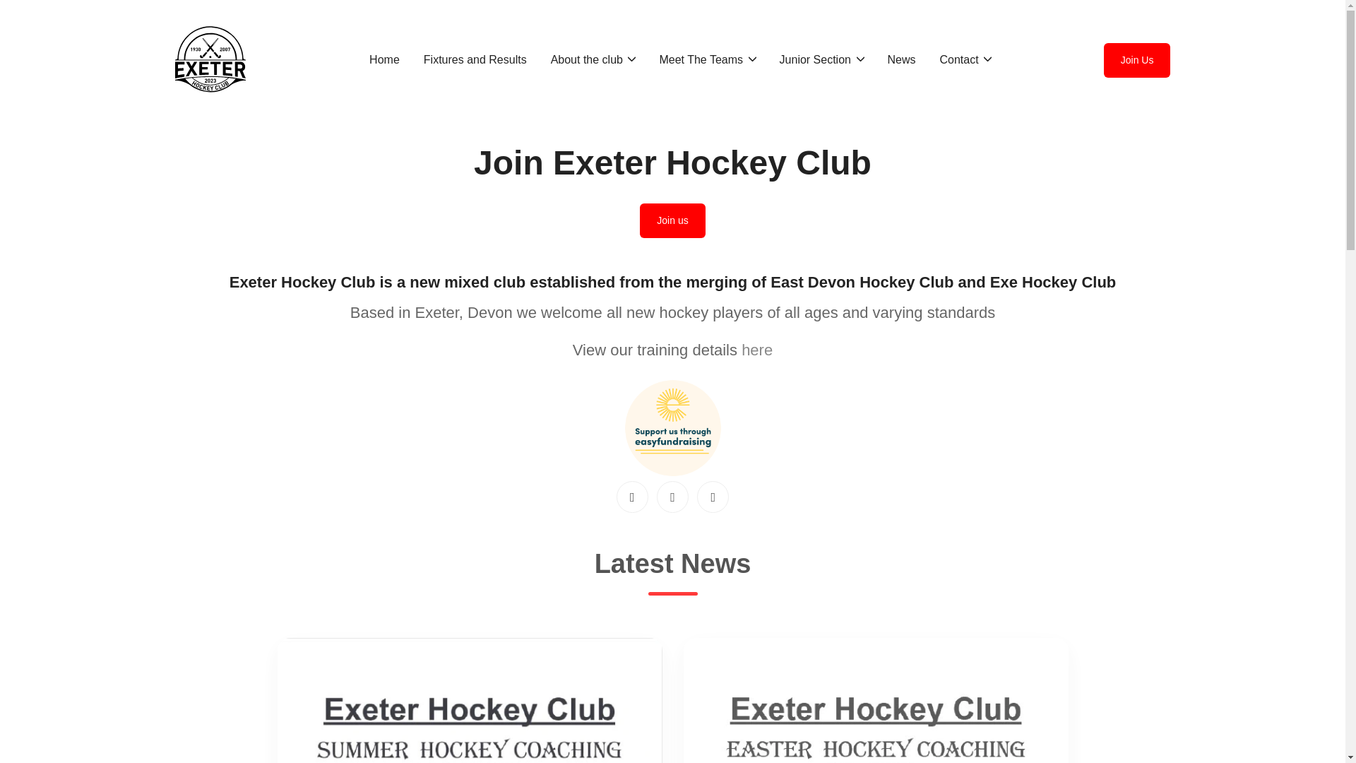 website screenshot of https://exeterhc-website.pages.dev/