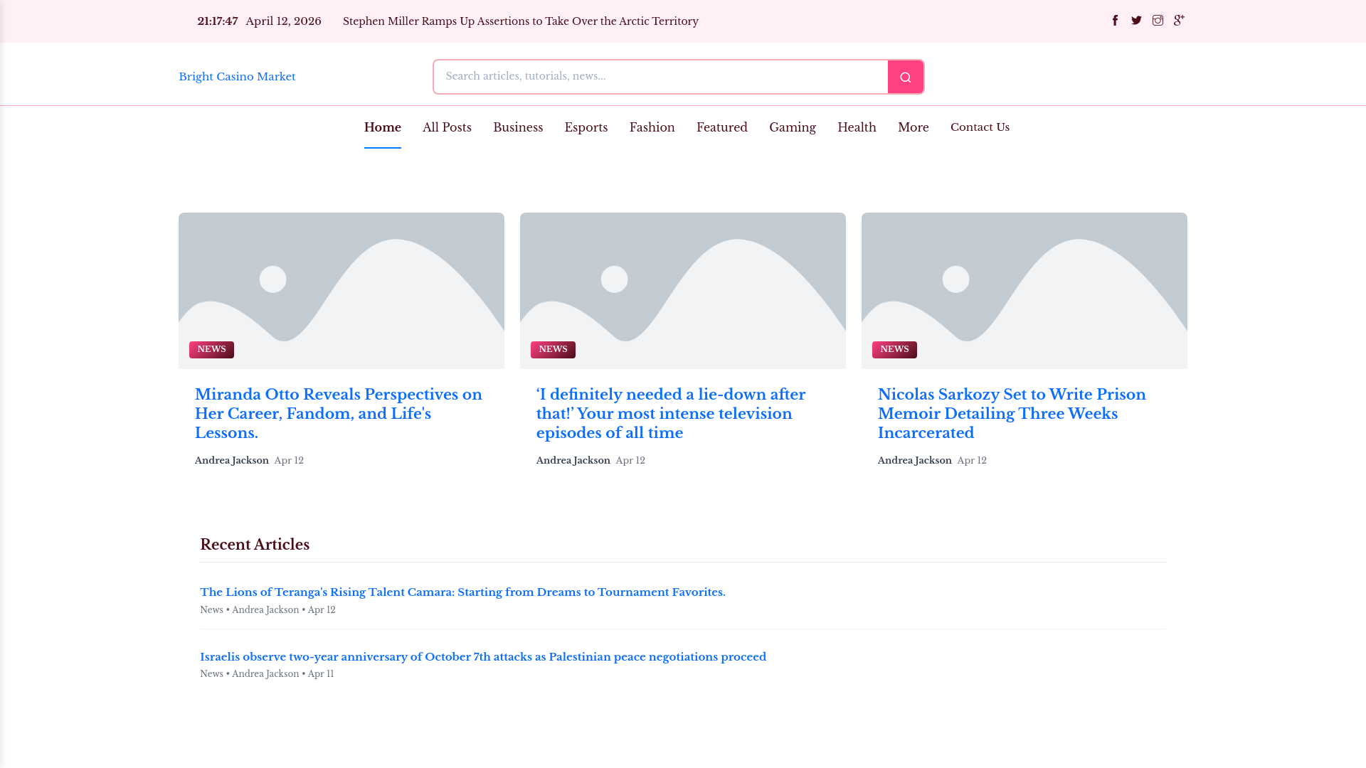 website screenshot of https://brightcasinomarket.nl/