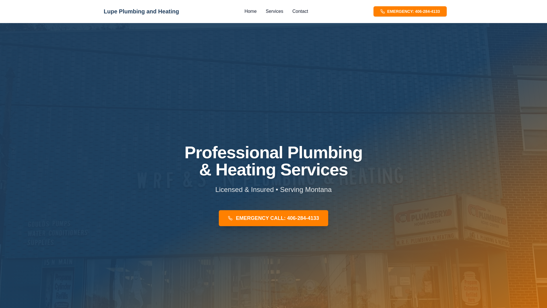 website screenshot of https://lupeservices.com/