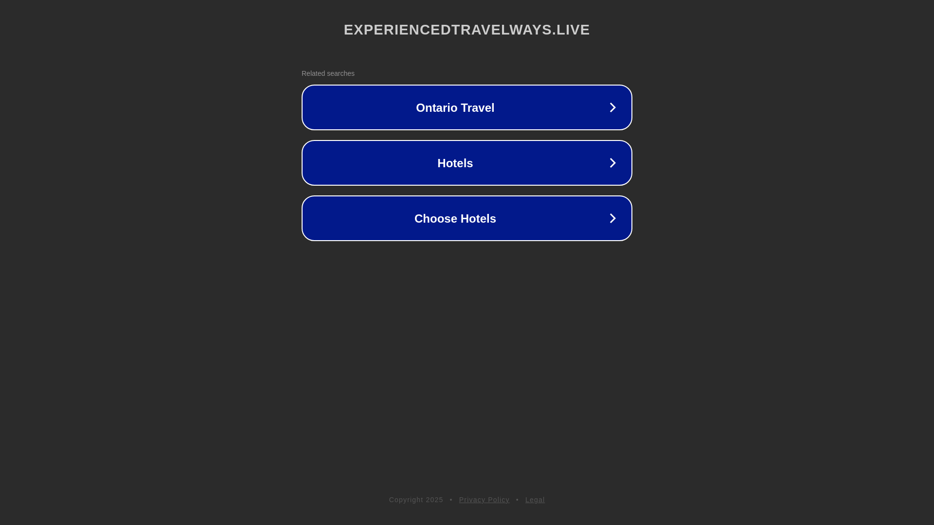 website screenshot of https://experiencedtravelways.live/