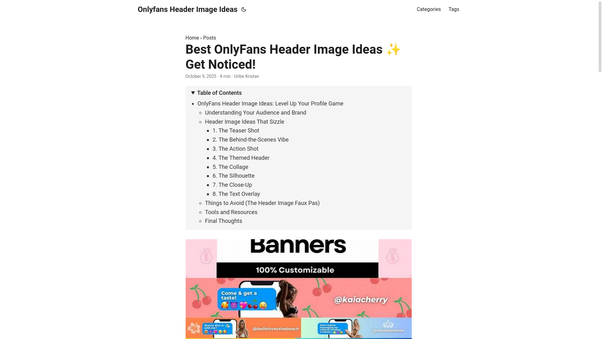 website screenshot of https://onlyfans-header-image-ideas.pages.dev/