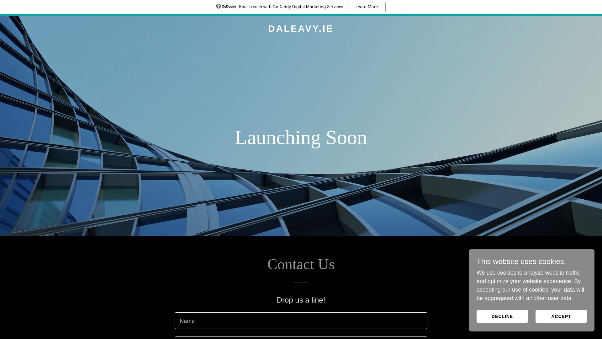 website screenshot of https://daleavy.ie/