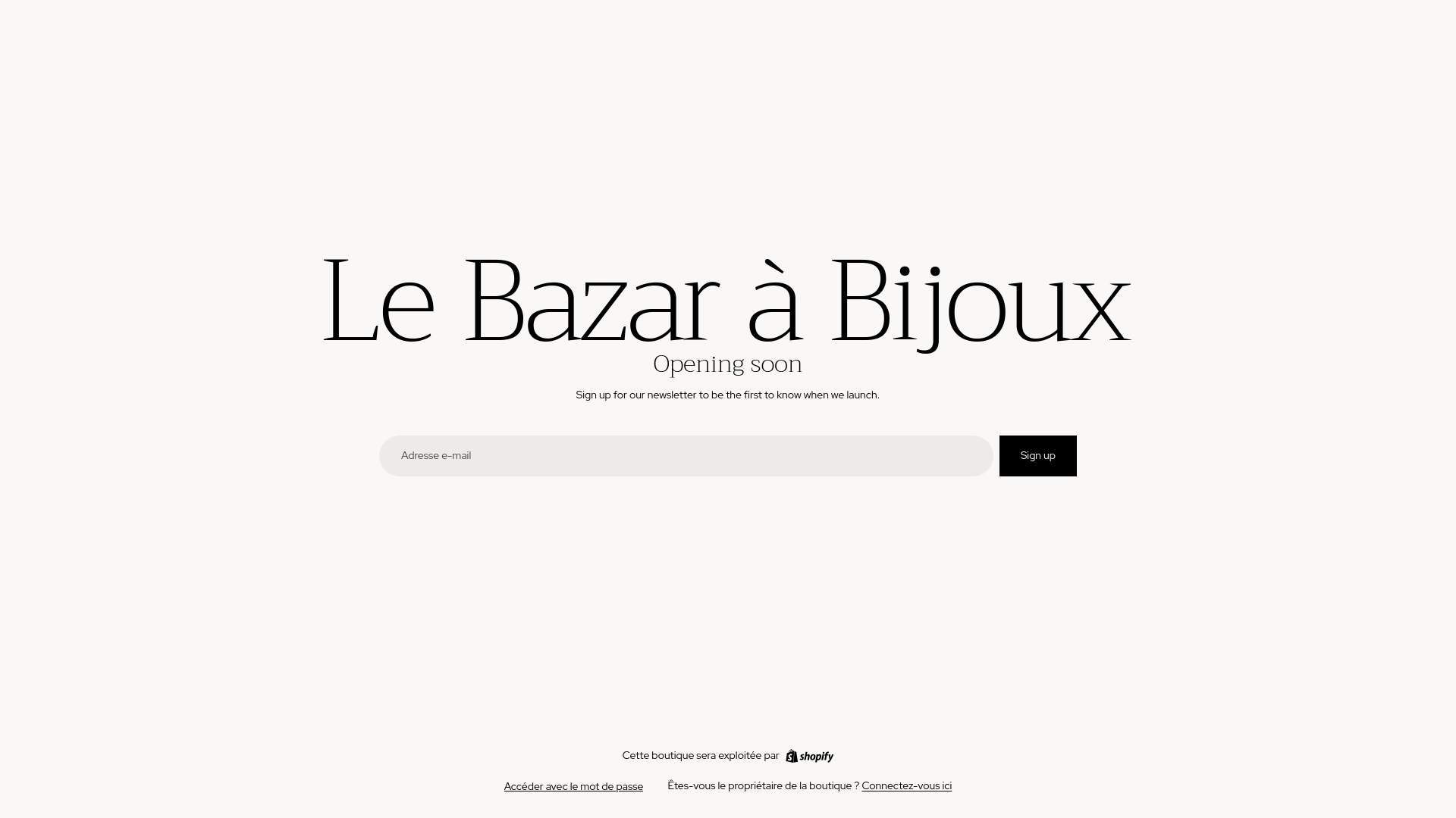 website screenshot of https://lebazarabijou.com/
