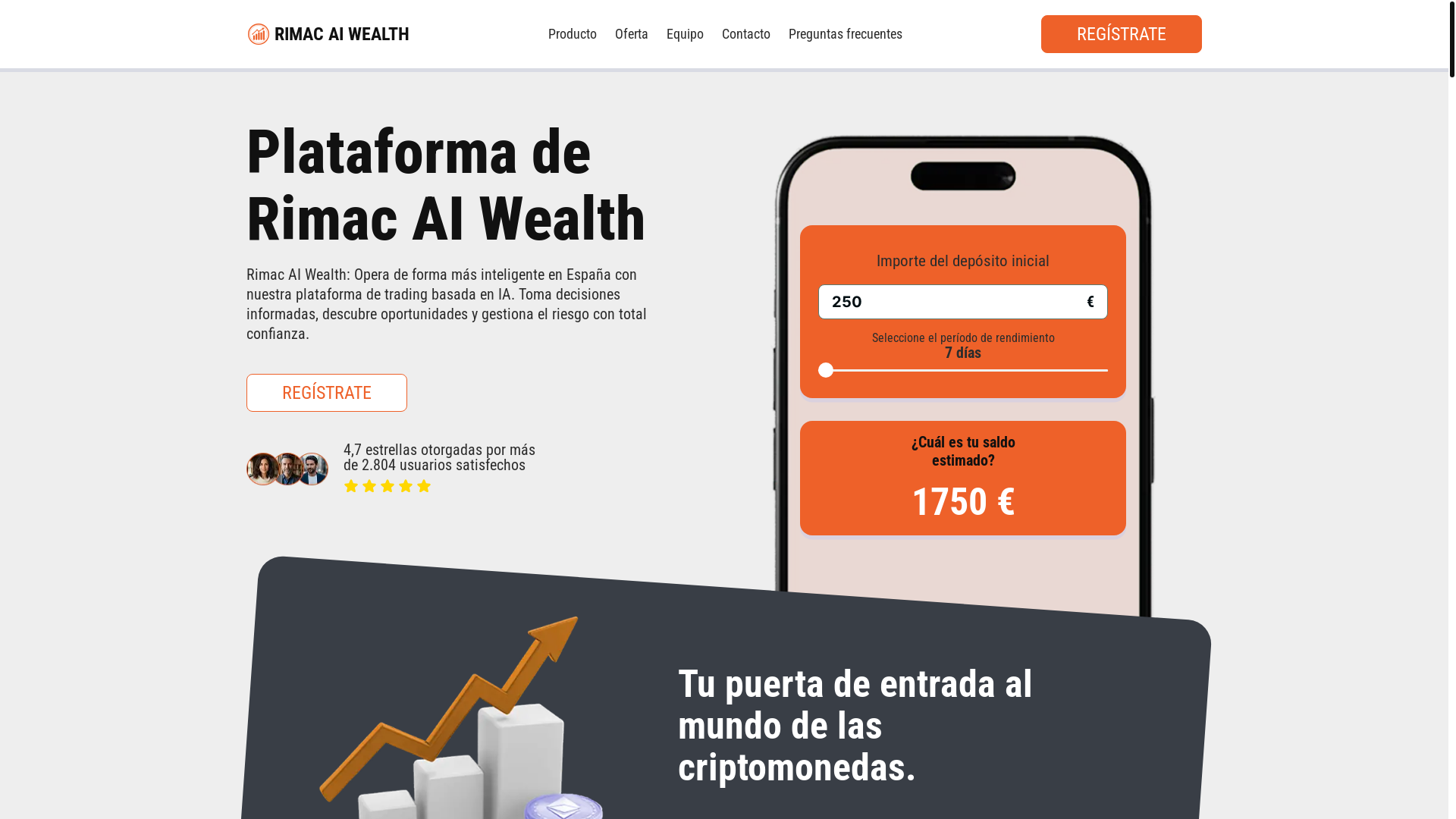 website screenshot of https://rimacaiwealth.es/