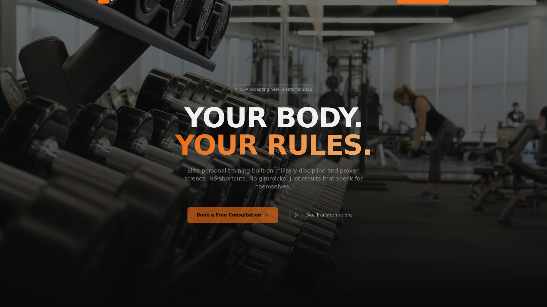 website screenshot of https://jack-hammer-fitness.pages.dev/