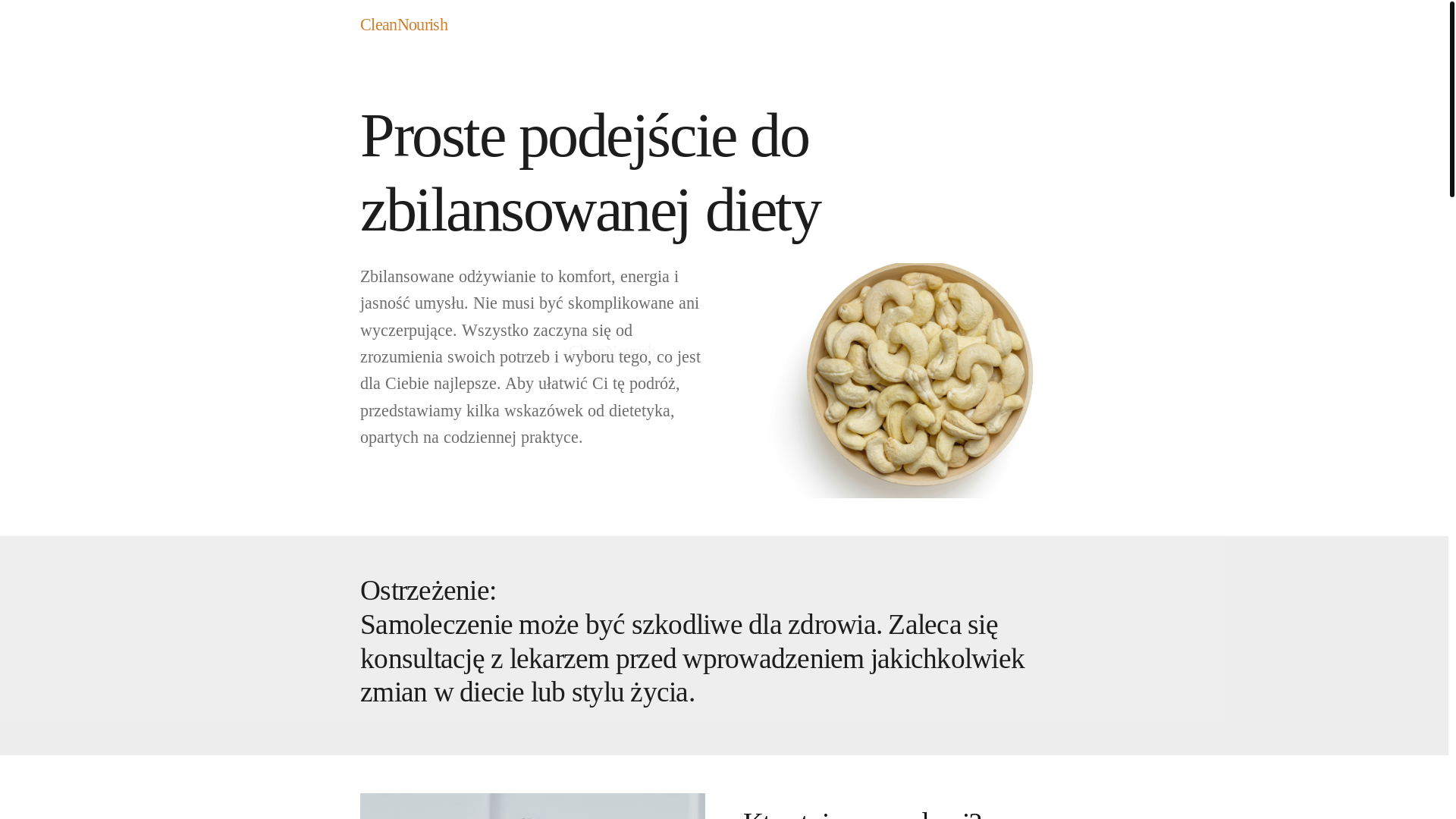website screenshot of https://cleannourish.info/