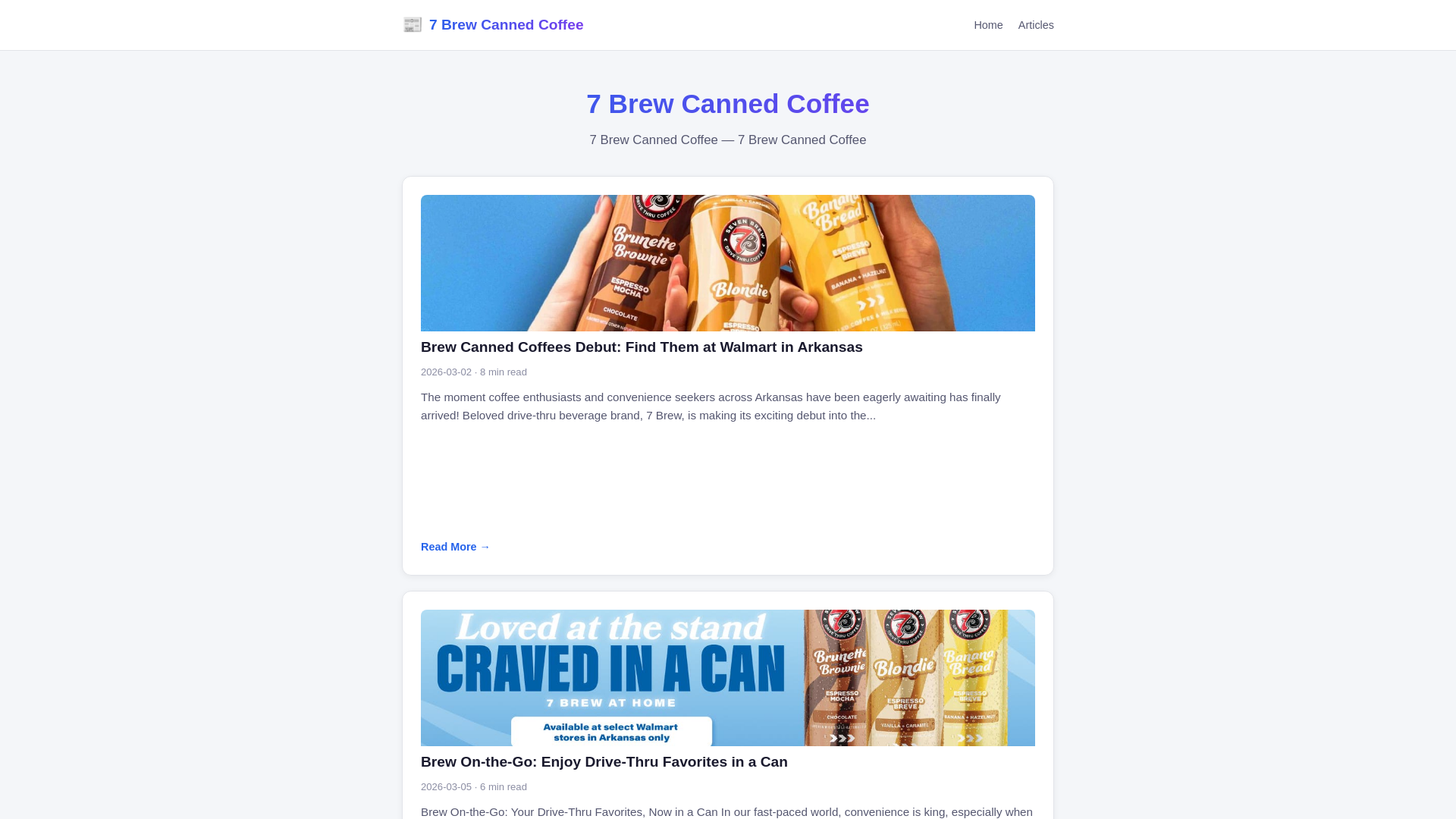 website screenshot of https://7-brew-canned-coffee.pages.dev/