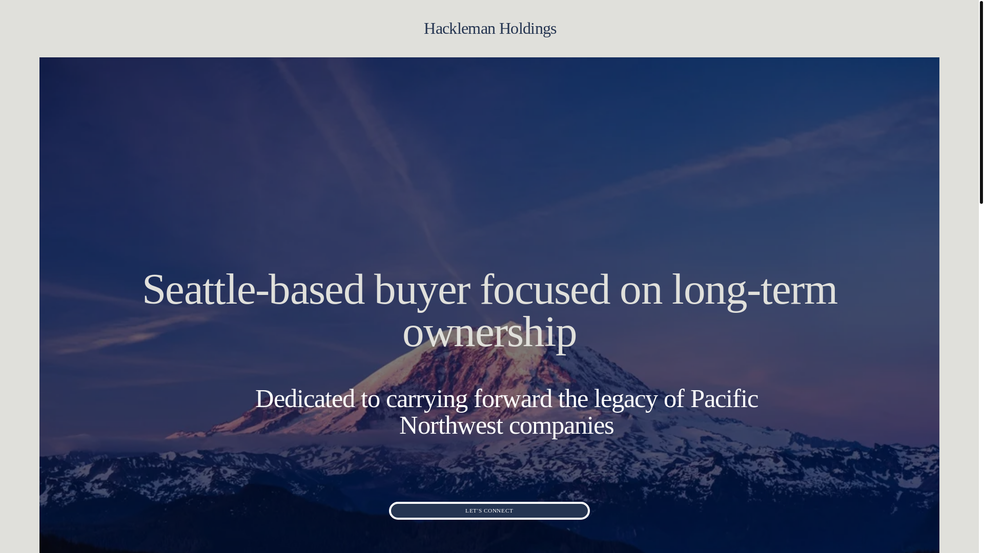 website screenshot of https://hacklemanholding.com/