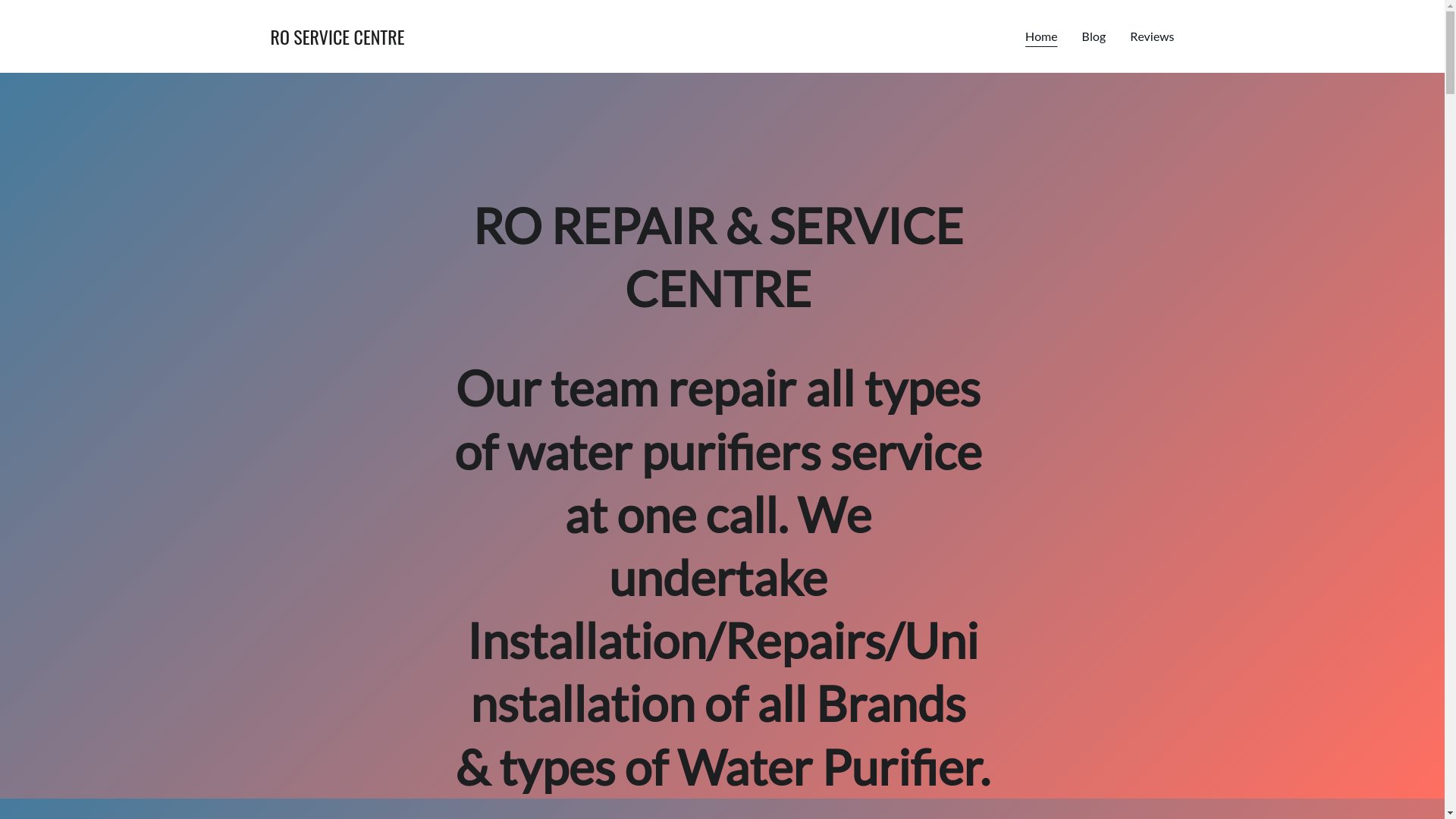 website screenshot of https://rorepairandservicecentre.shop/