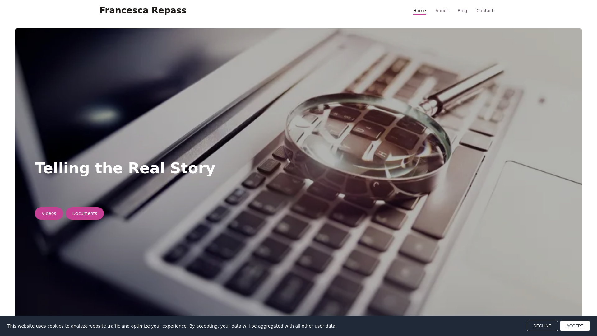 website screenshot of https://francescarepass.com