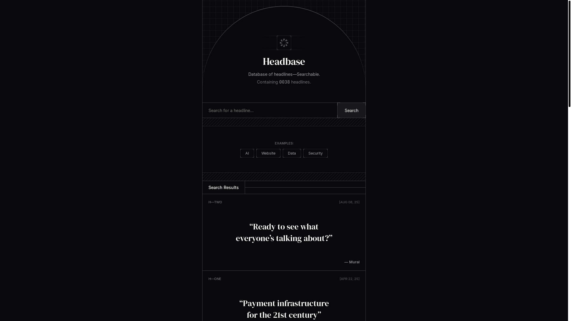 website screenshot of https://headbase.pages.dev/