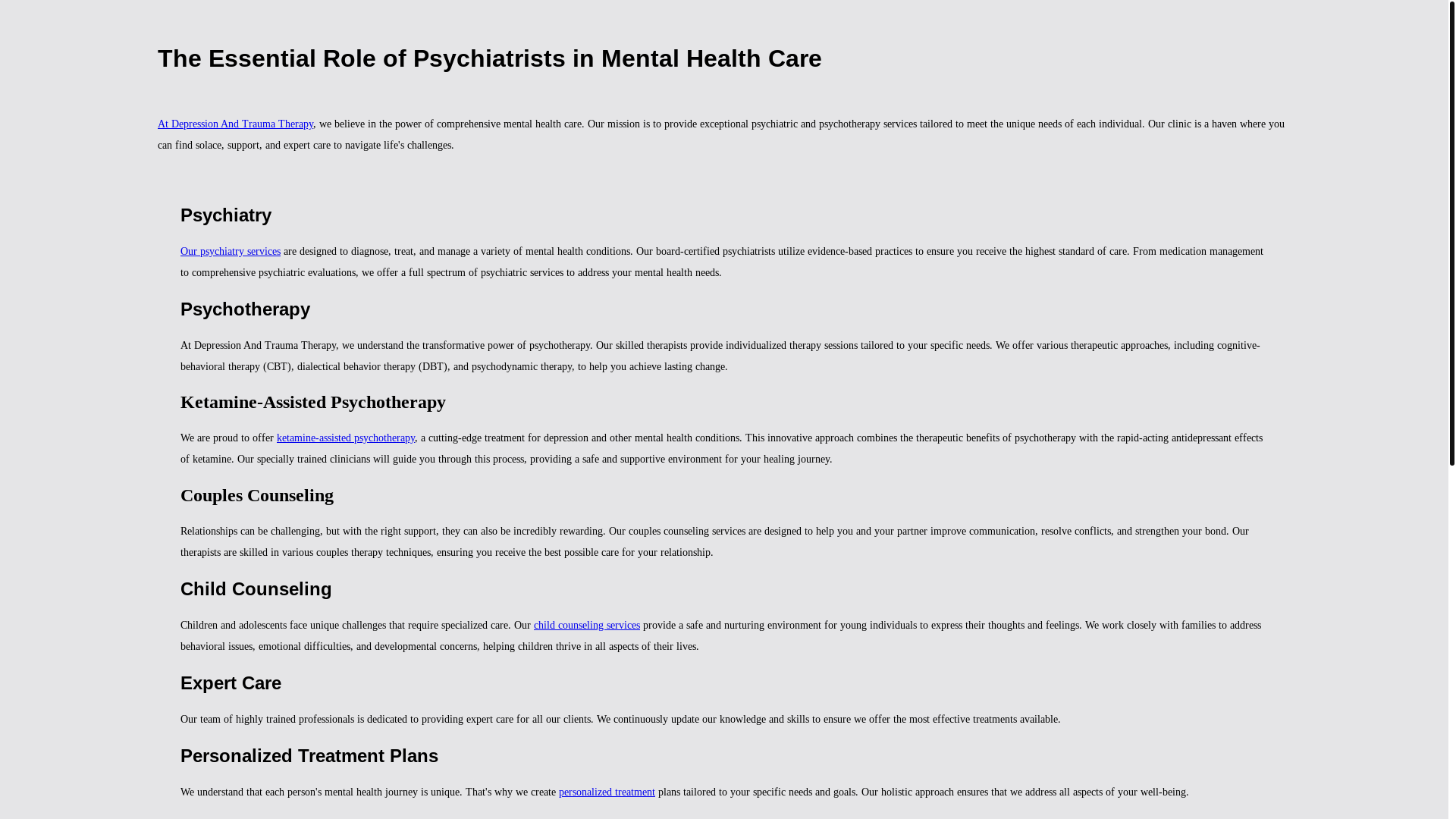 website screenshot of https://theessentialroleofpsychiatristsinmentalhealthcare.pages.dev/