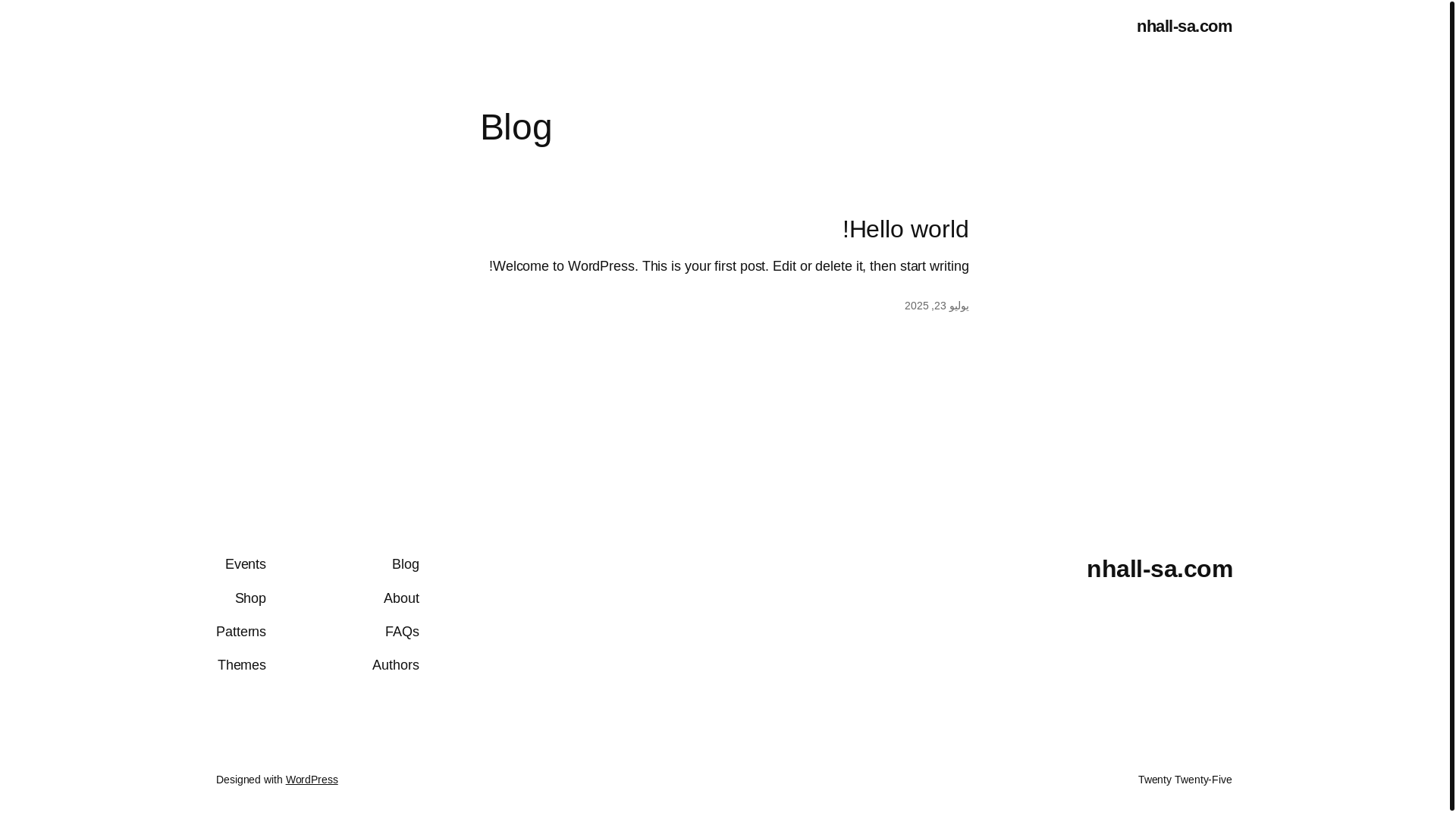 website screenshot of https://nhall-sa.com/