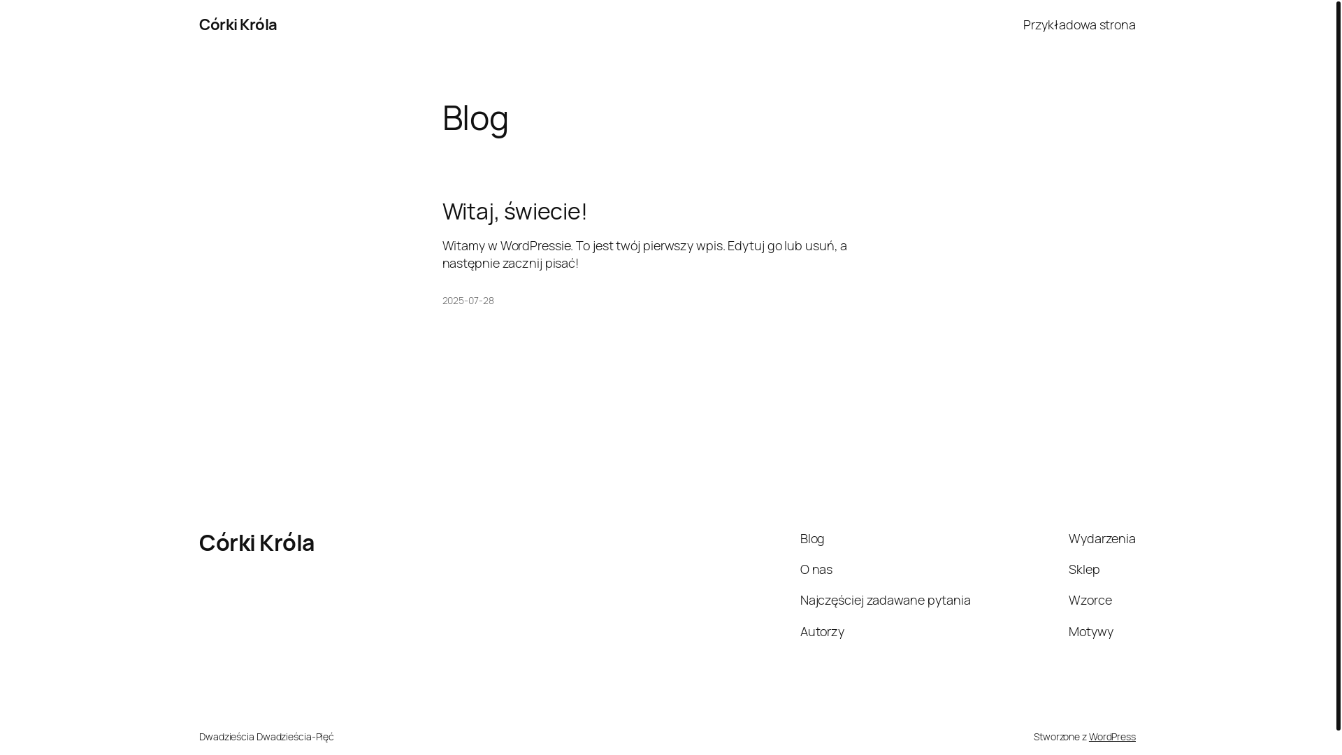 website screenshot of https://corkikrola.pl/